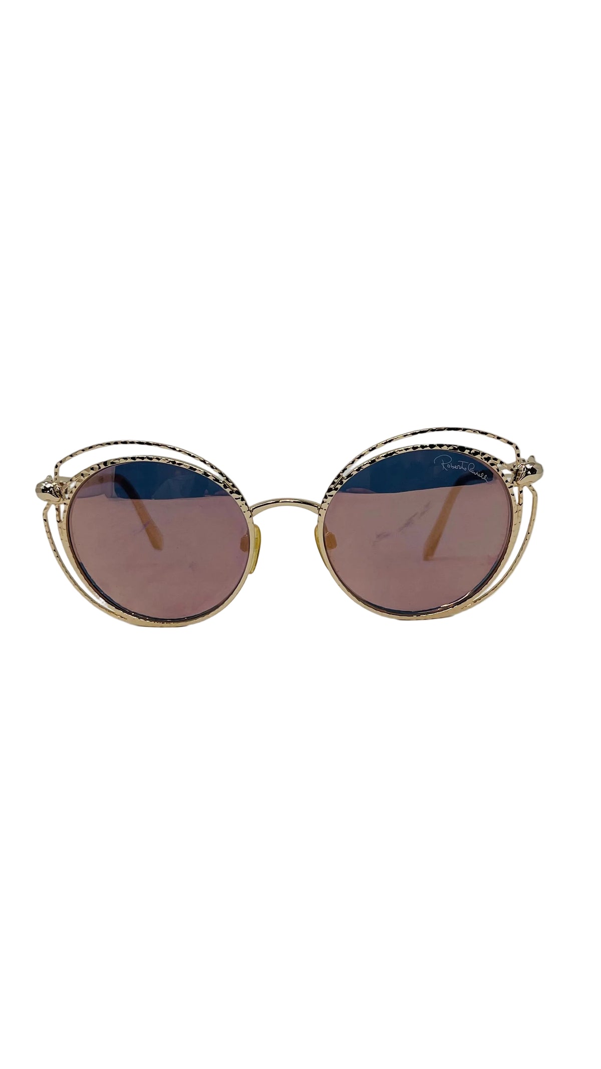 Roberto Cavalli Sunglasses Round Gold Filigree PREOWNED
