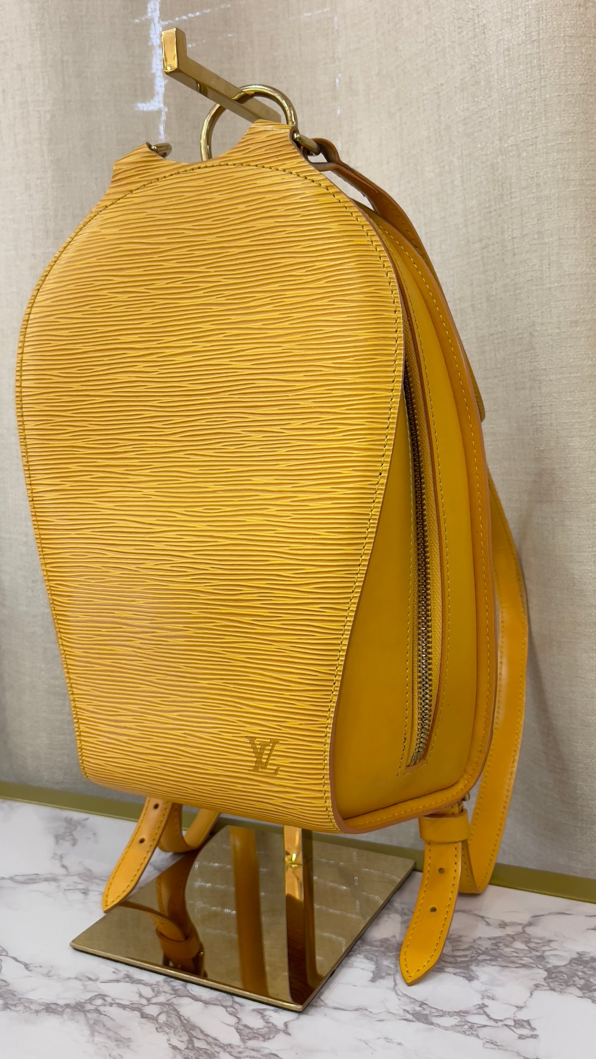 Louis Vuitton Mabillon Backpack Epi Leather Tassil Yellow PRE OWNED