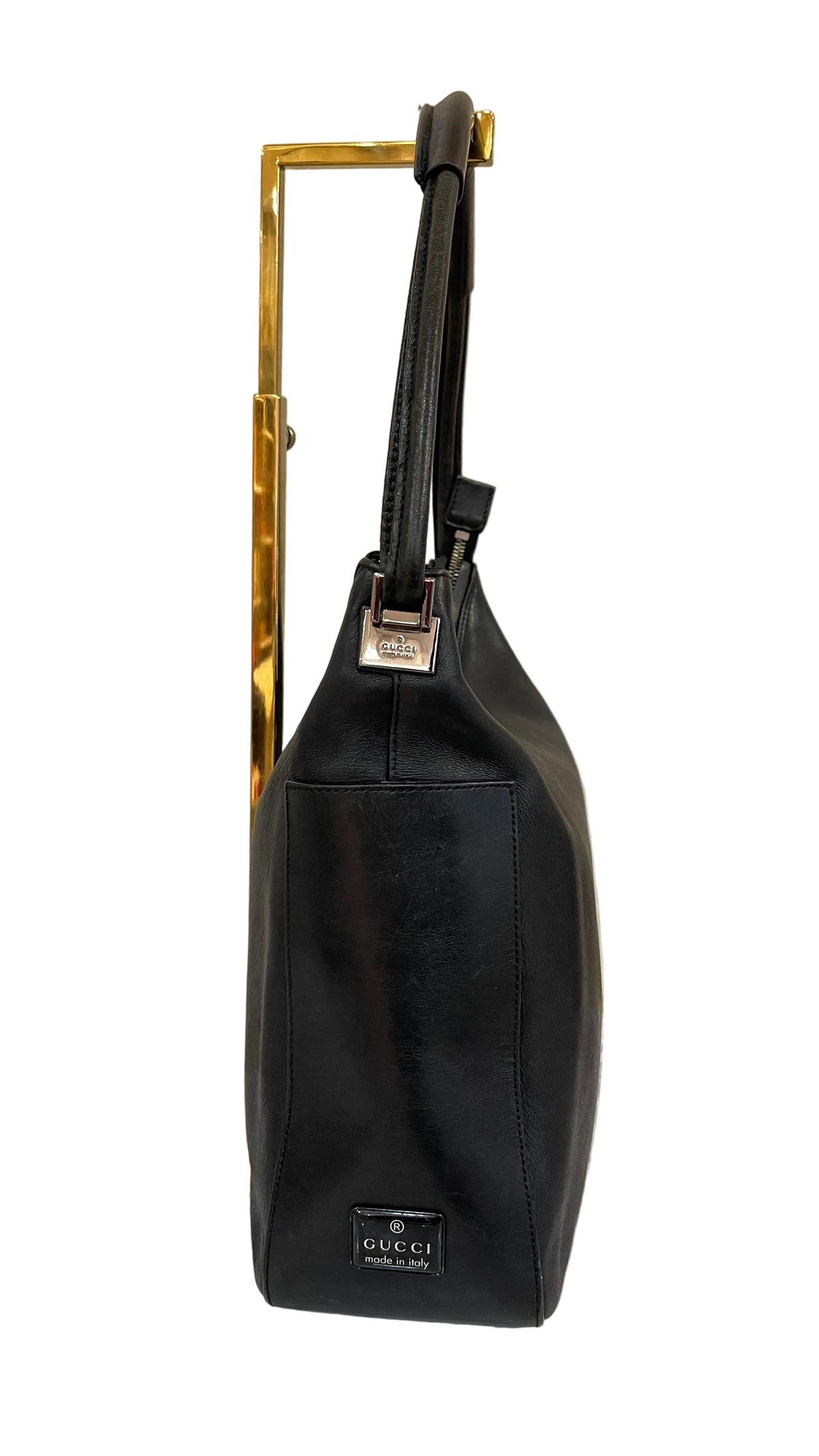 Gucci Hobo Bag Cuero Negro | Pre-Owned