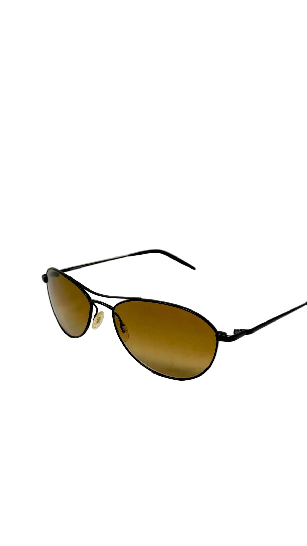Oliver Peoples PRE OWNED Aviator Black Metal Brown Gradient Sunglasses