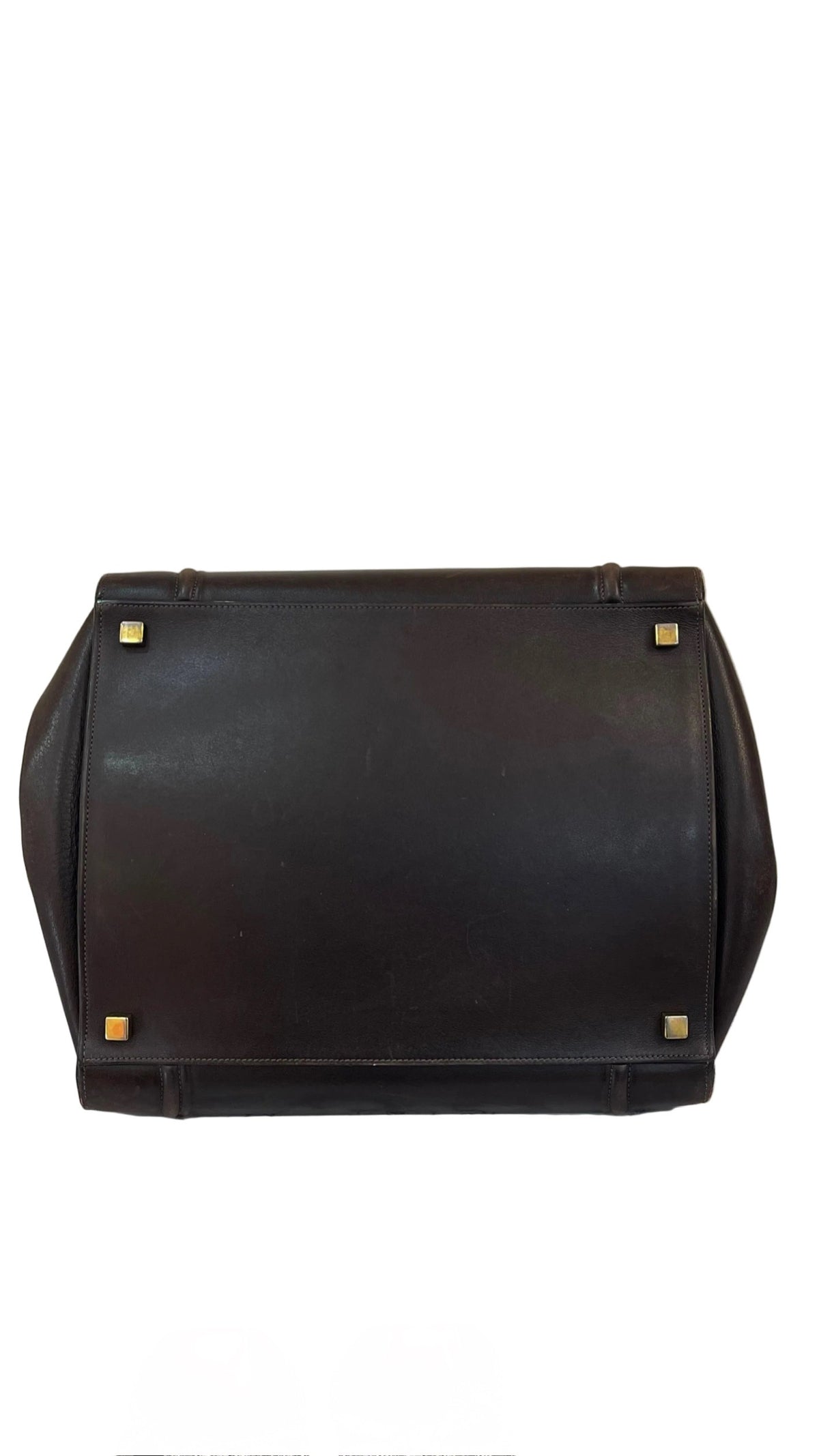 Celine Leather PRE OWNED Luggage Phantom Brown