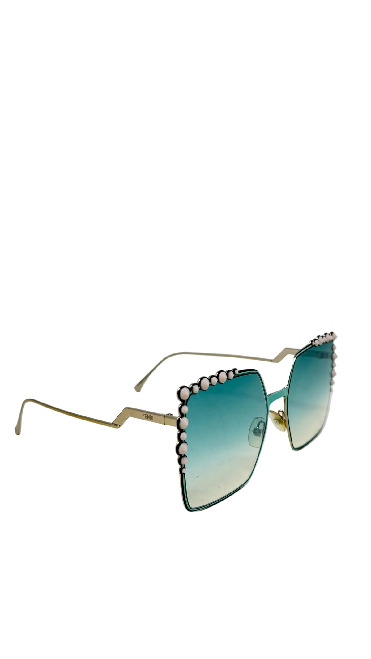 Fendi Sunglasses PRE OWNED Square Gradient Turquesa
