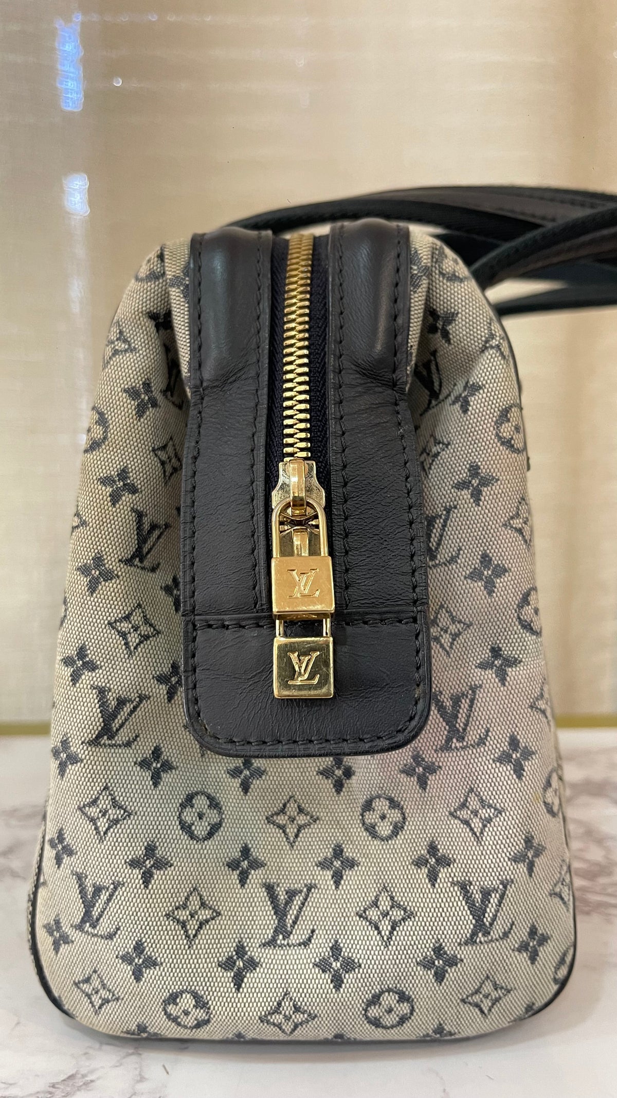 Louis Vuitton PRE OWNED Mini Lin Croisette Marine PM
