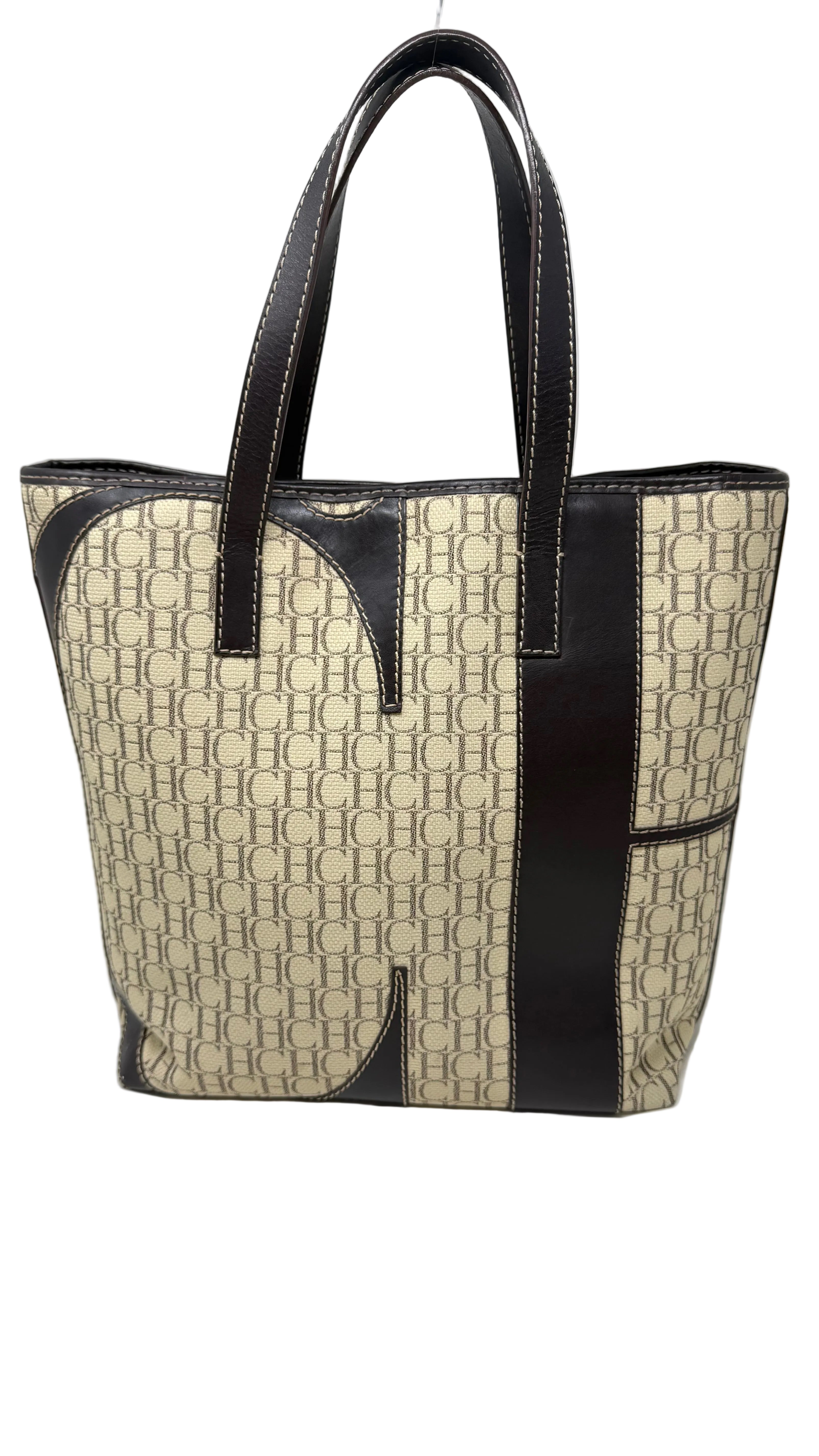 Carolina Herrera Preloved Monogram Canvas Tote