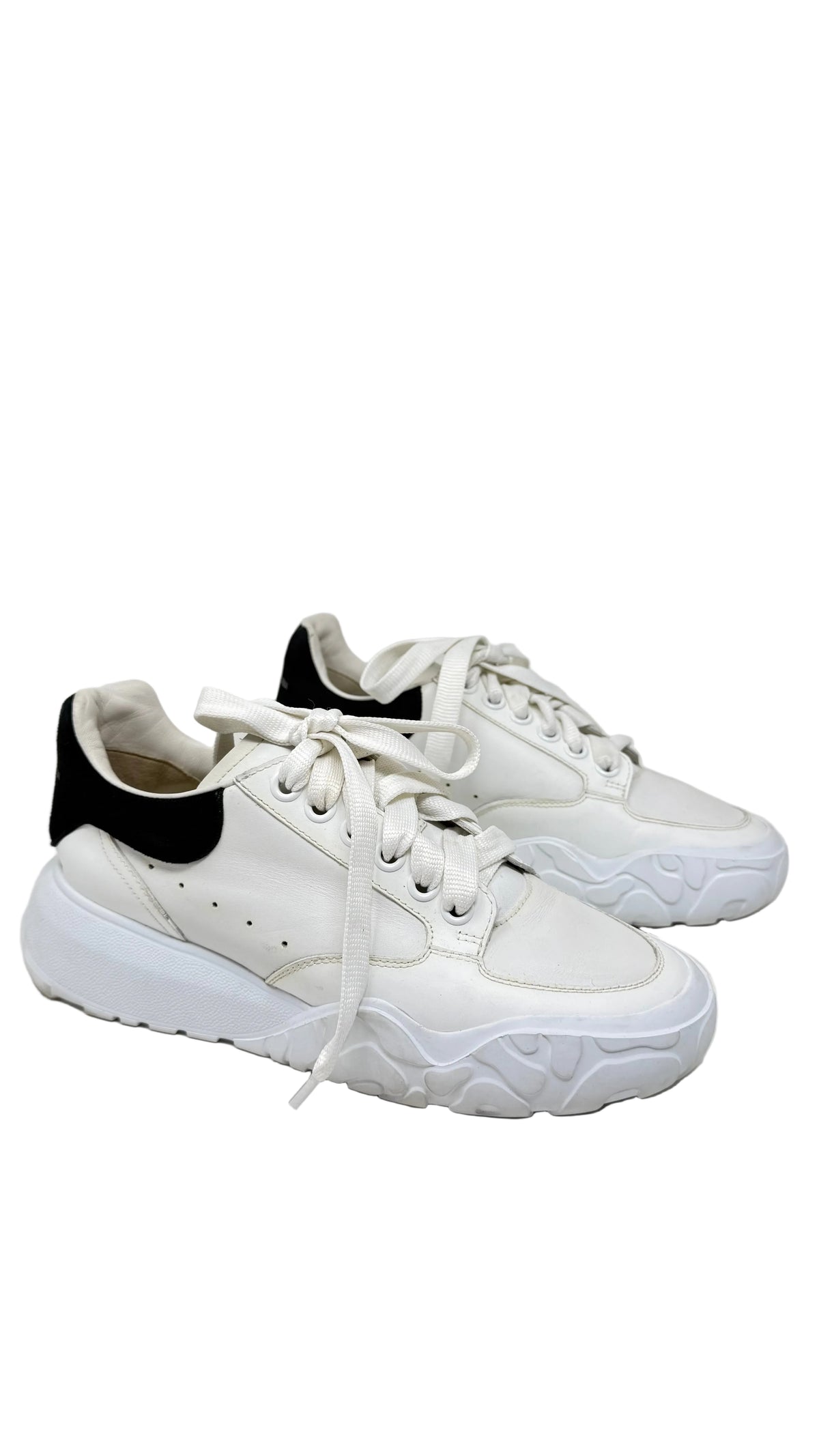 Alexander McQueen PRE OWNED Leather ColorBlock Pattern Athletic Sneaker