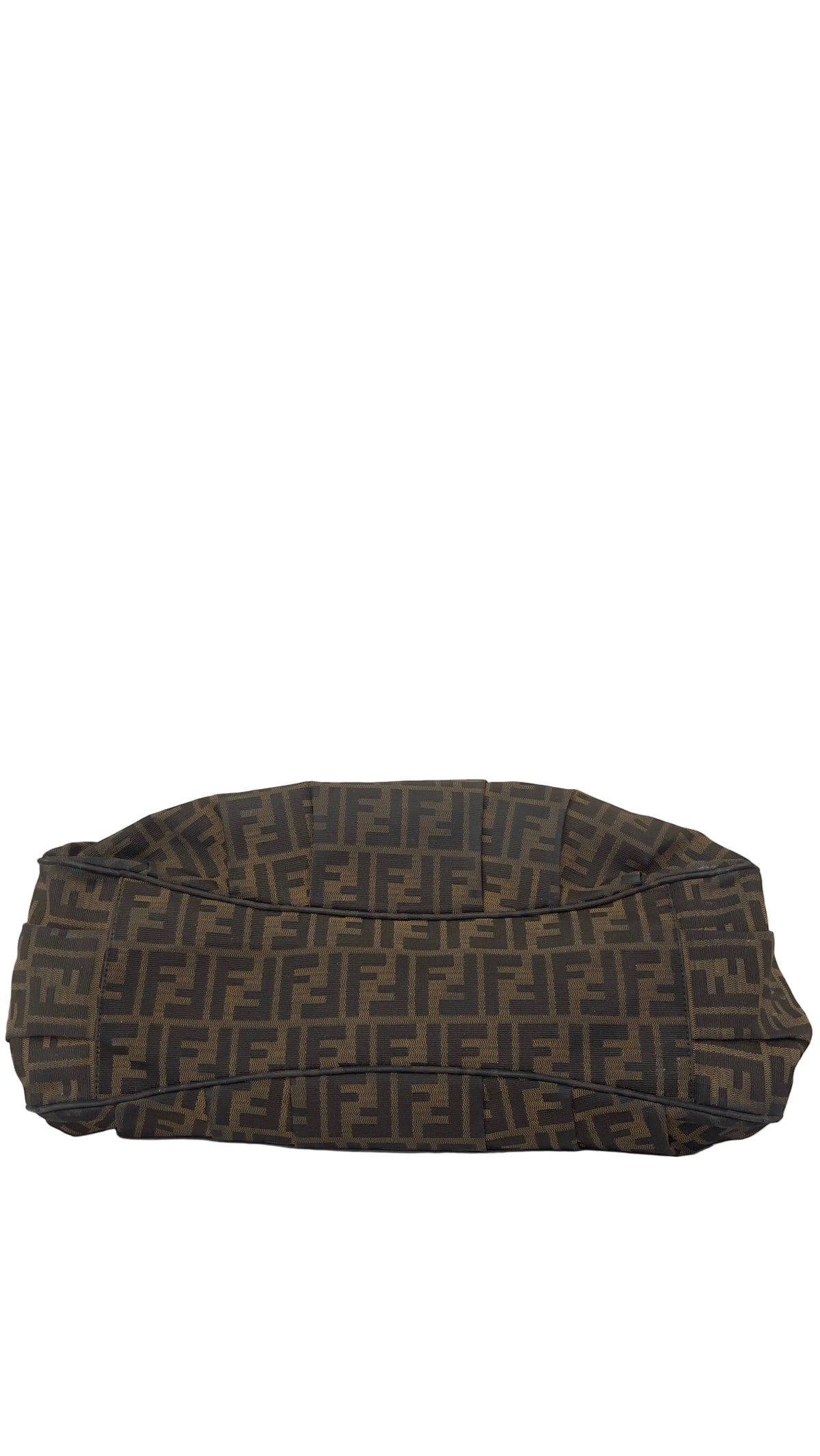 Fendi Tobacco Zucca PRE OWNED Print Canvas Mia Large Tote Bag