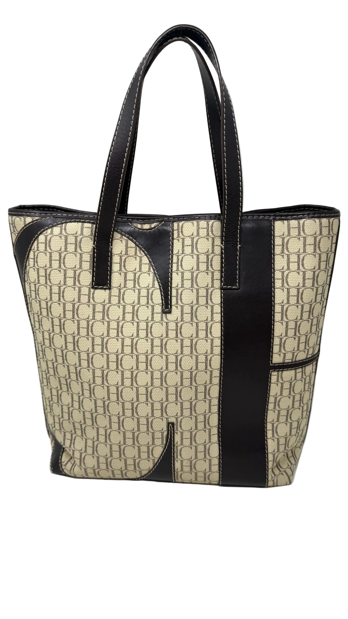 Carolina Herrera Preloved Monogram Canvas Tote