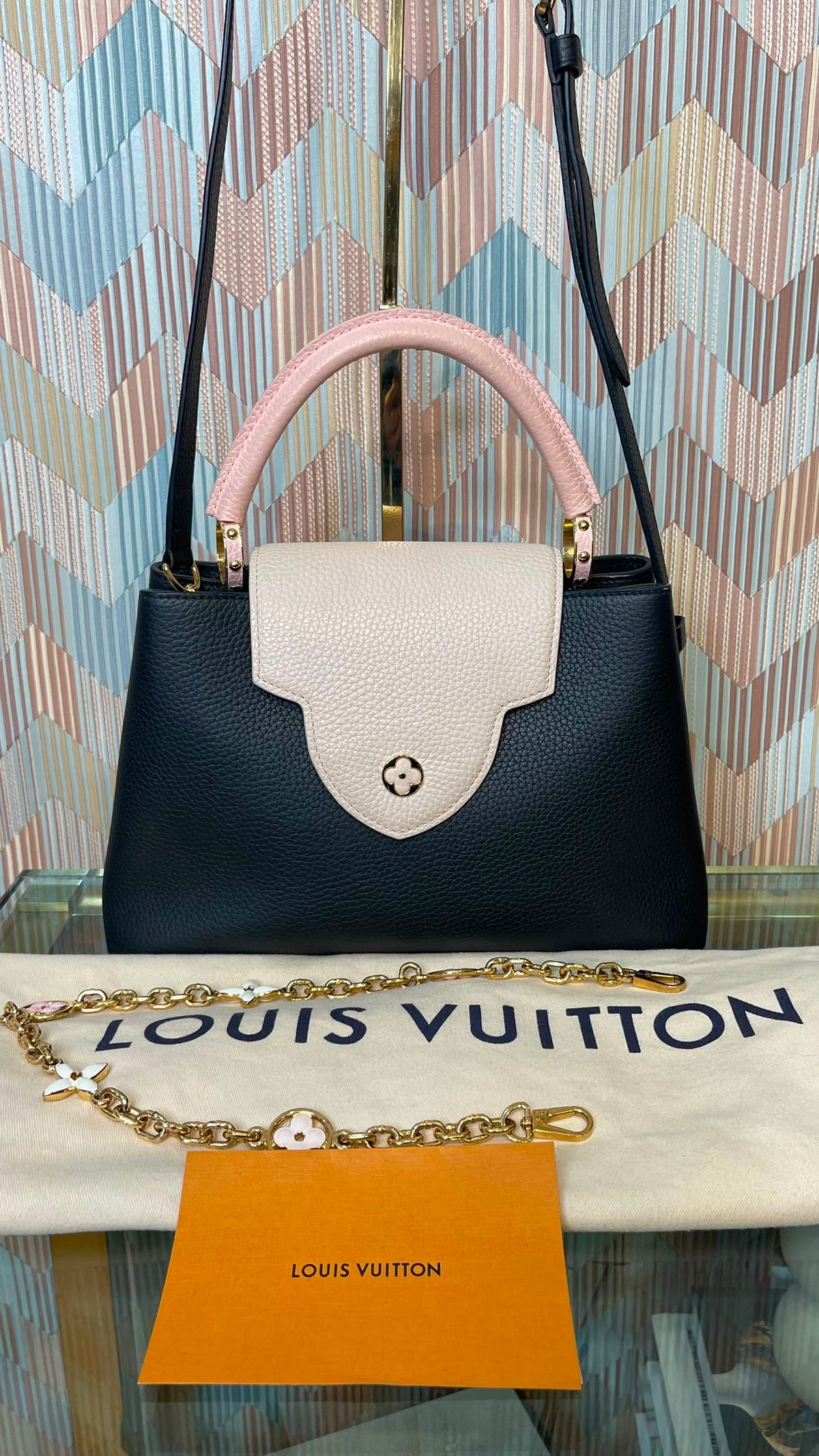 Louis Vuitton Capucine Taurillon Leather Bag PRE OWNED (Microchip)