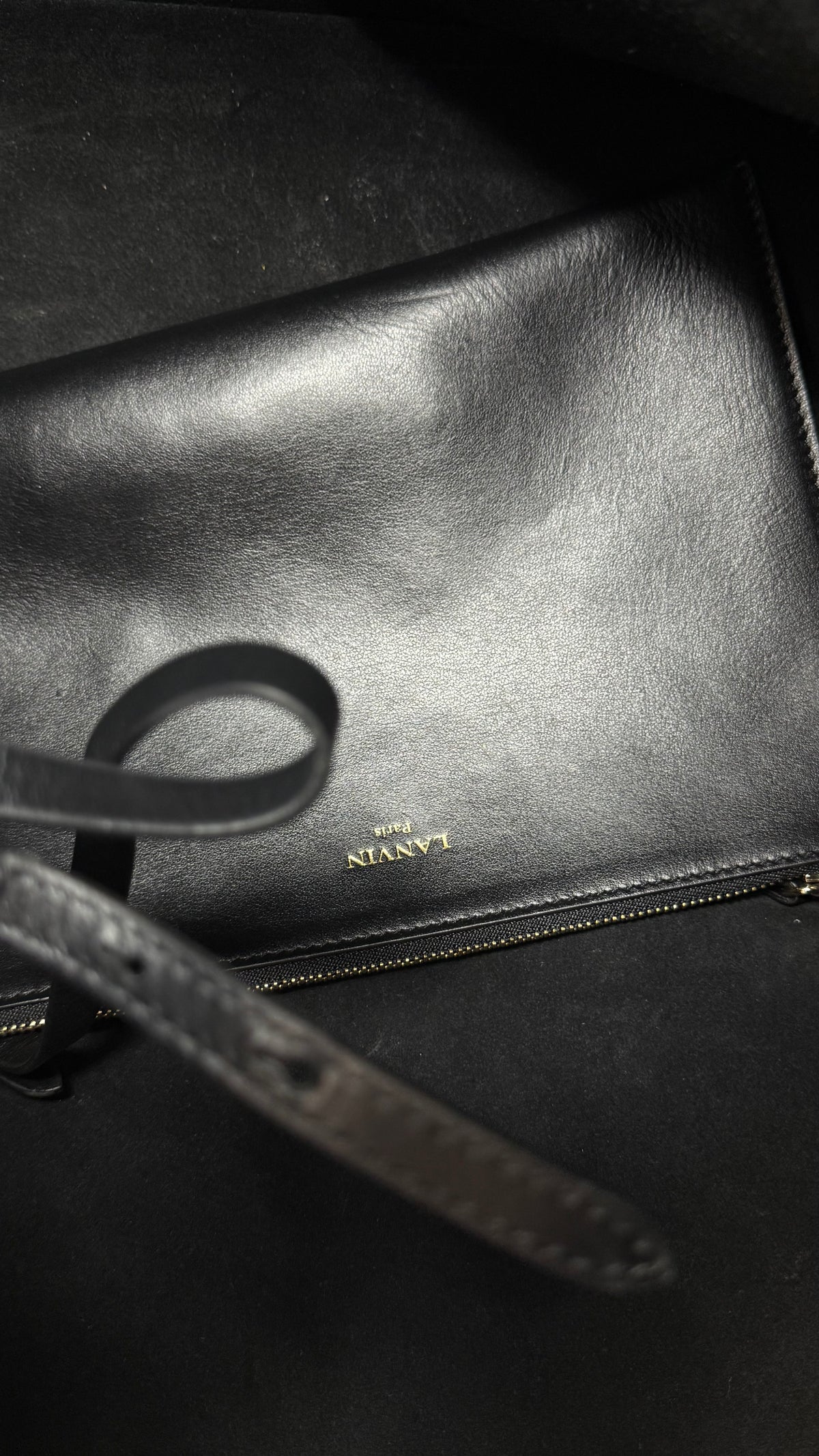 Lanvin PRE OWNED Bicolor Tote Bag White & Black