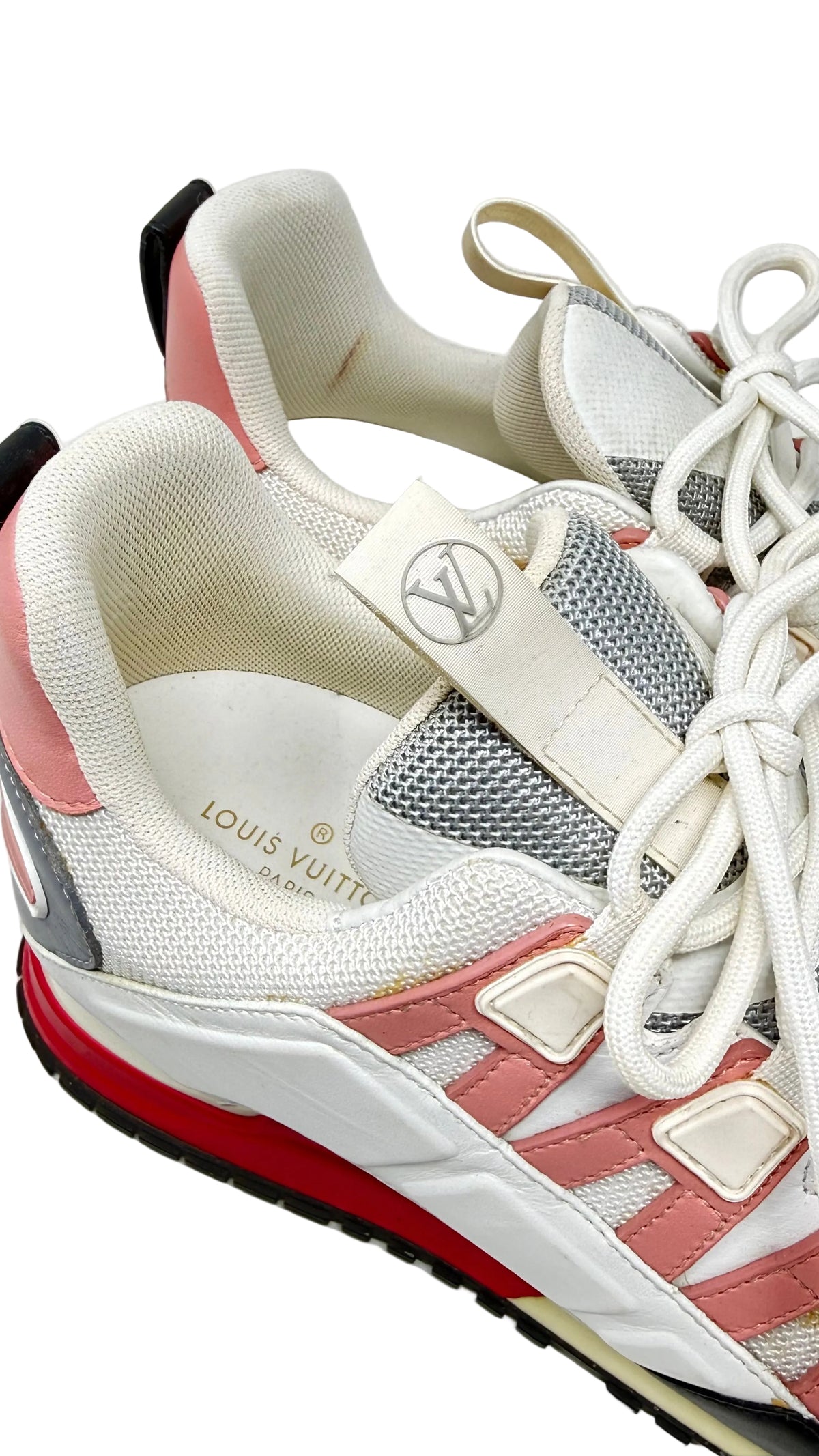 Louis Vuitton PRE OWNED Run Away Sneaker Pink & White