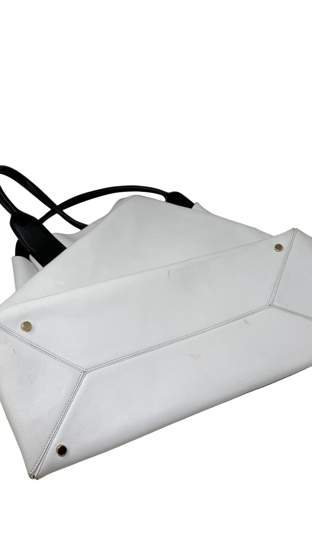 Lanvin PRE OWNED Bicolor Tote Bag White & Black