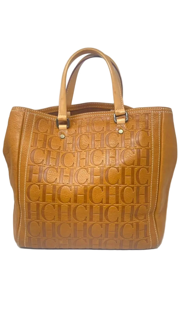 Carolina Herrera PRE OWNED Camel Tote Bag