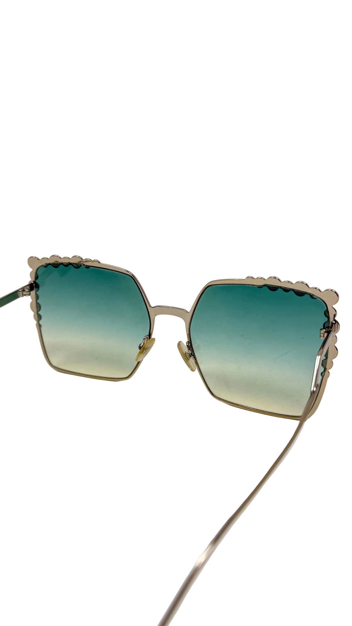 Fendi Sunglasses PRE OWNED Square Gradient Turquesa