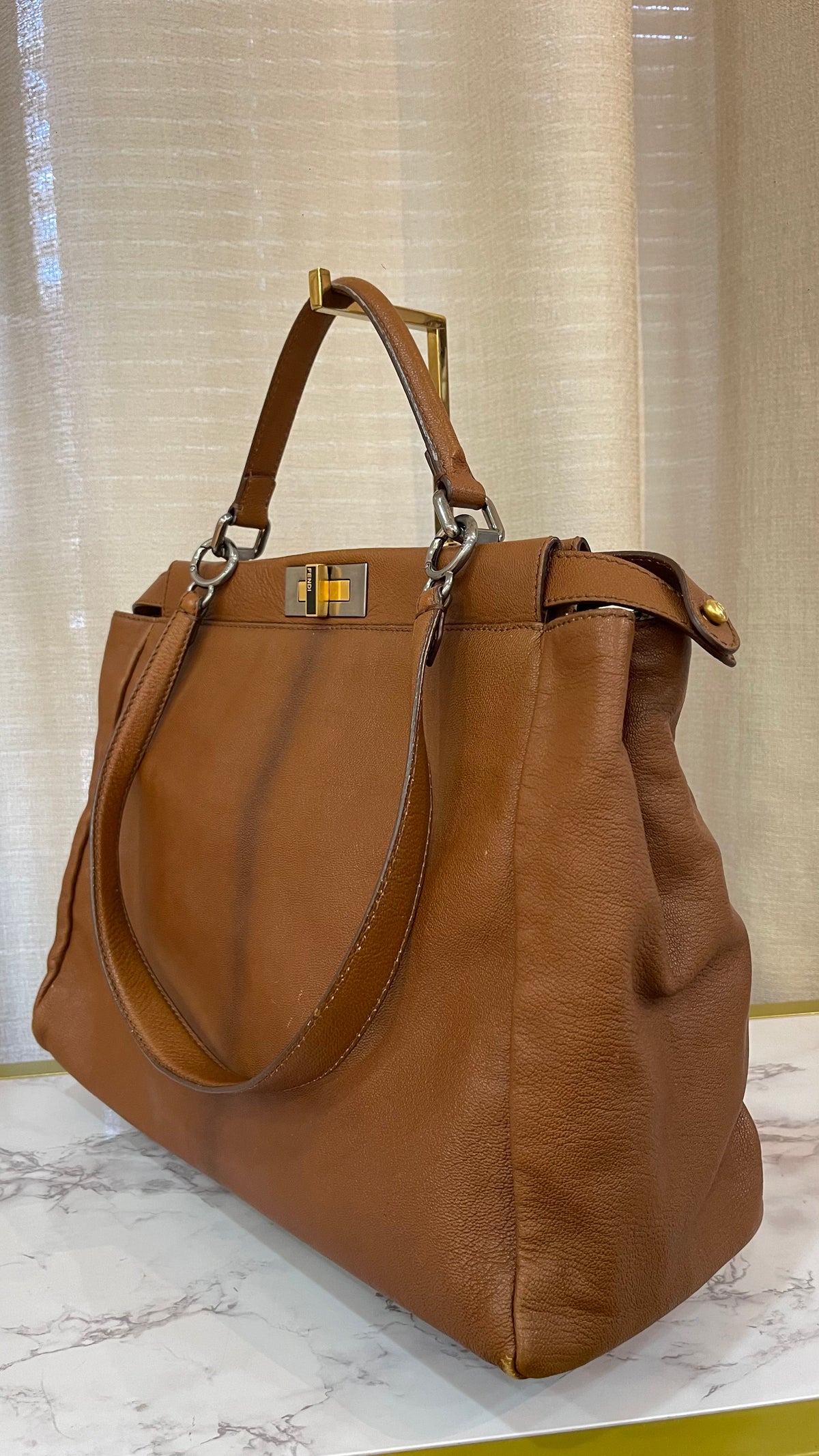 Fendi Peekaboo Large Pre-Owned – Edición Especial Interior Animal Print