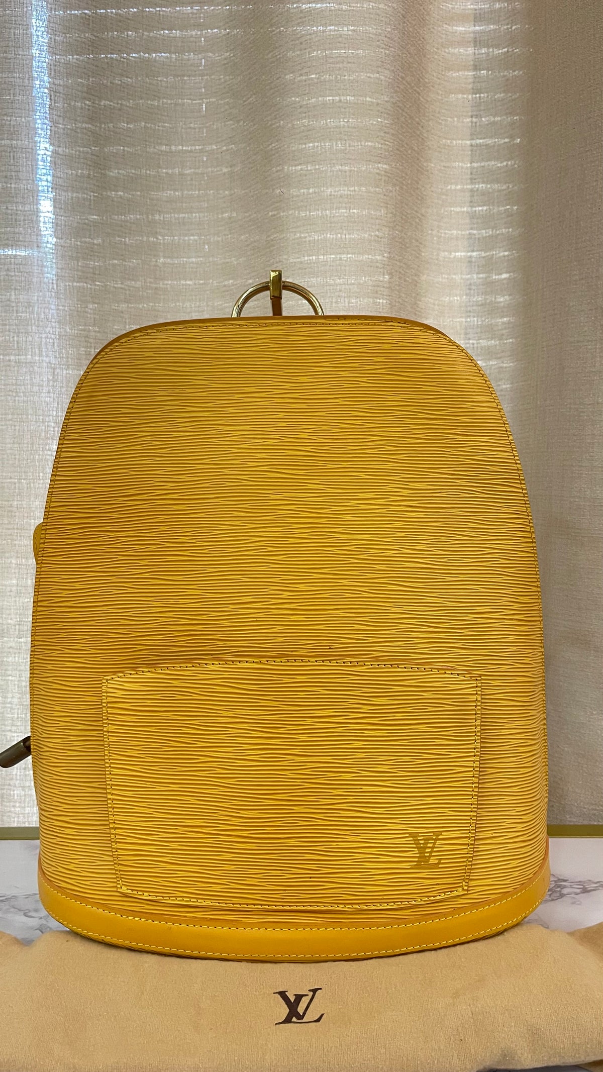 Louis Vuitton Gobelins Backpack PRE OWNED Epi Yellow 1998
