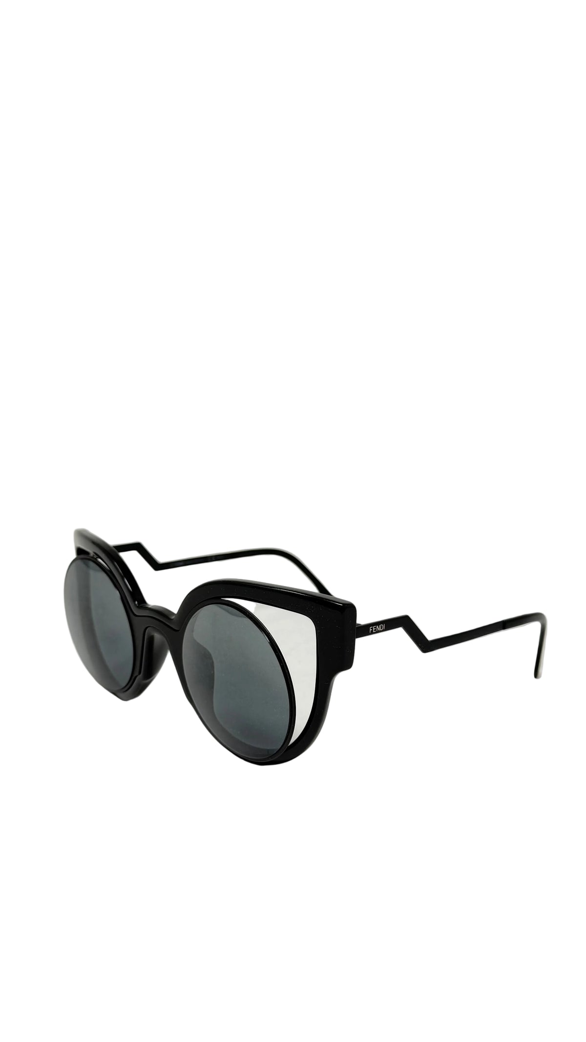 Fendi Sunglasses PRE OWNED Acetate/Metal Cutout Oversized FF 0137/S