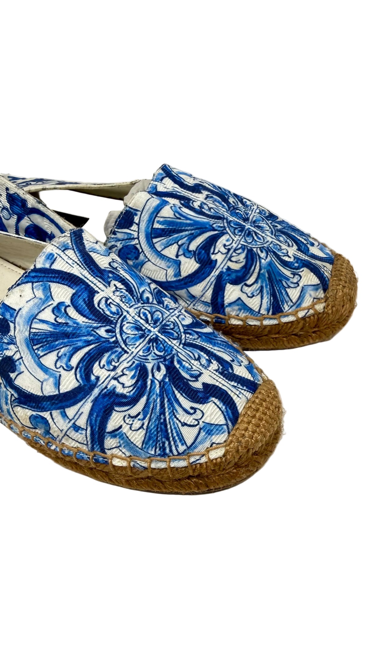Dolce & Gabbana PRE OWNED Espadrilles Floral Blue White