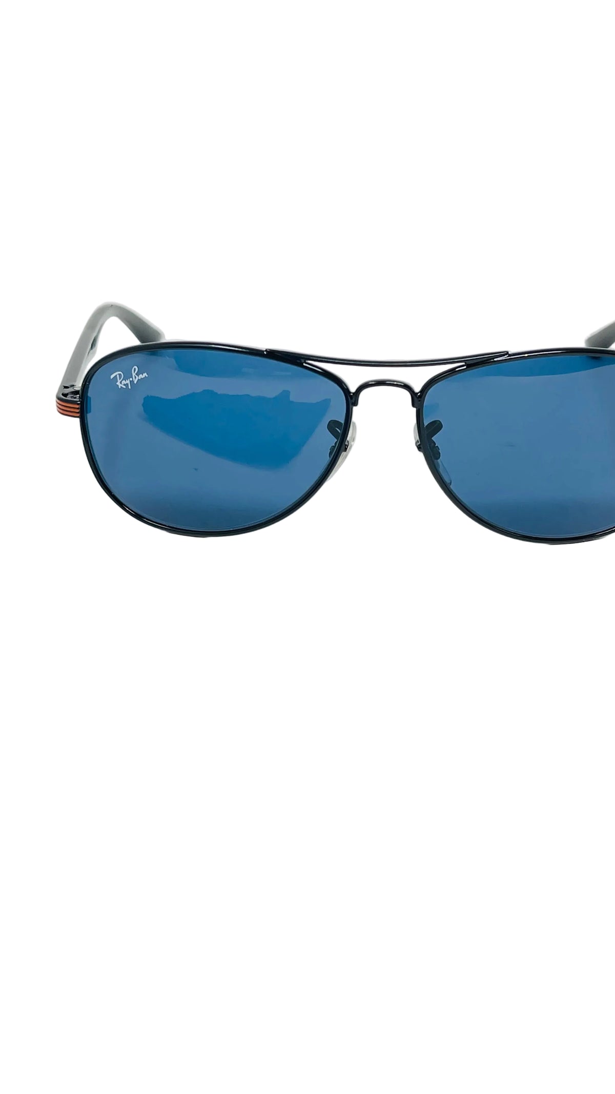 Ray-Ban Aviator Blue Mirror Black PRE OWNED