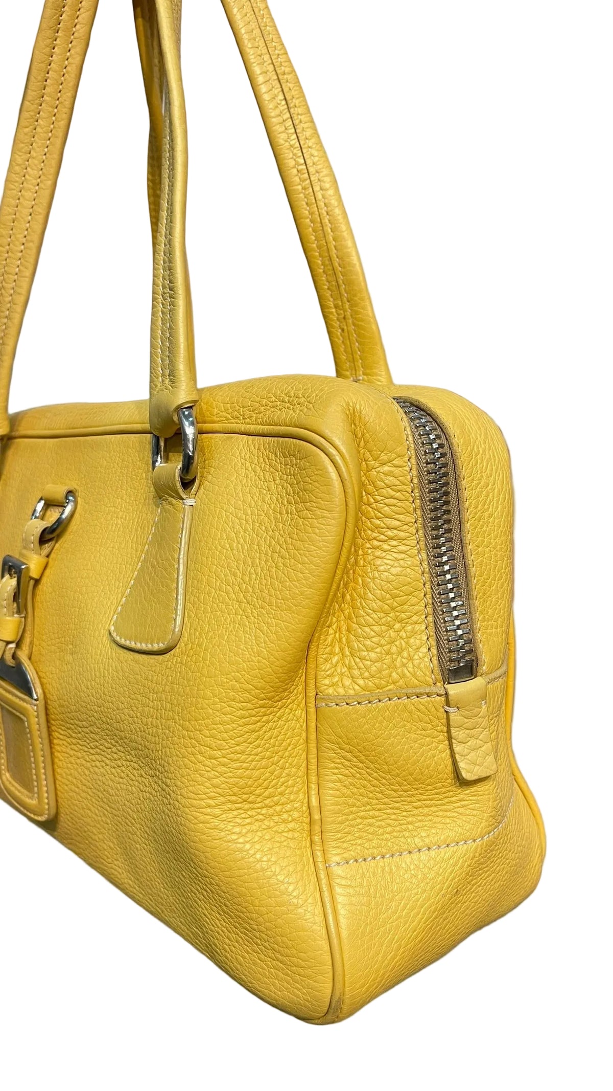 Prada PRE OWNED Vitello Daino Bauletto o Bowler Bag