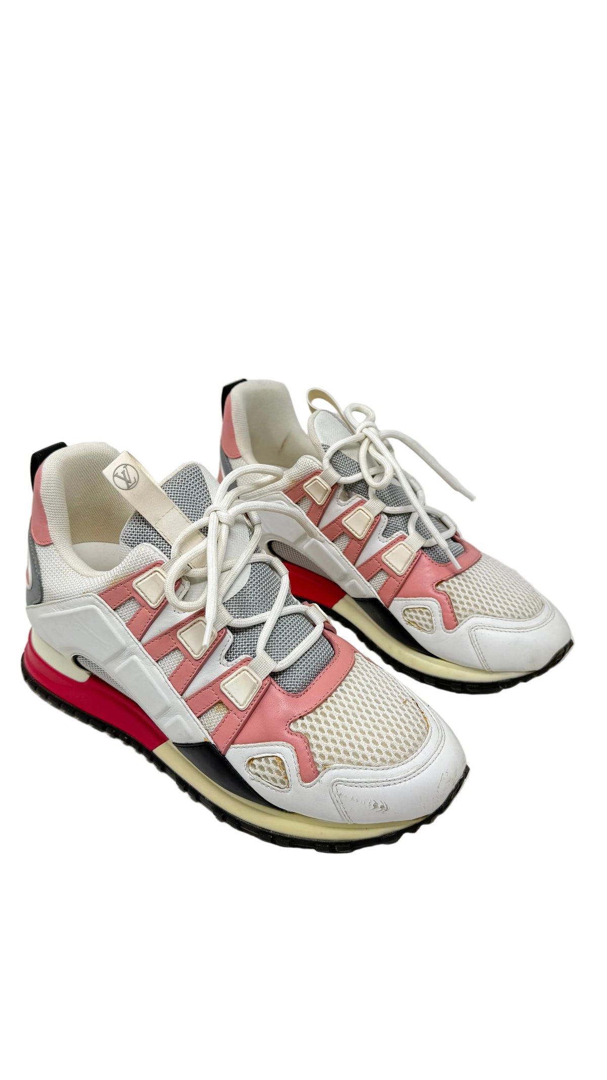 Louis Vuitton PRE OWNED Run Away Sneaker Pink & White
