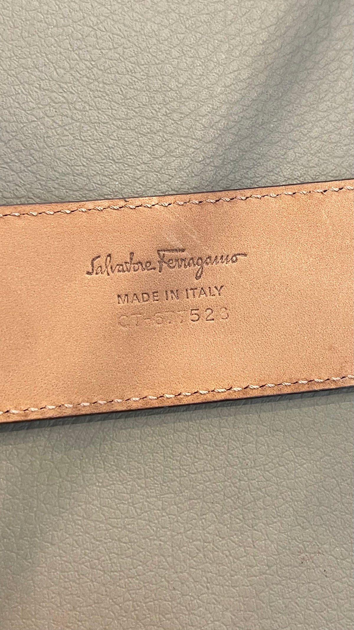 Salvatore Ferragamo Gancini Belt — Dark Brown Leather / Silver