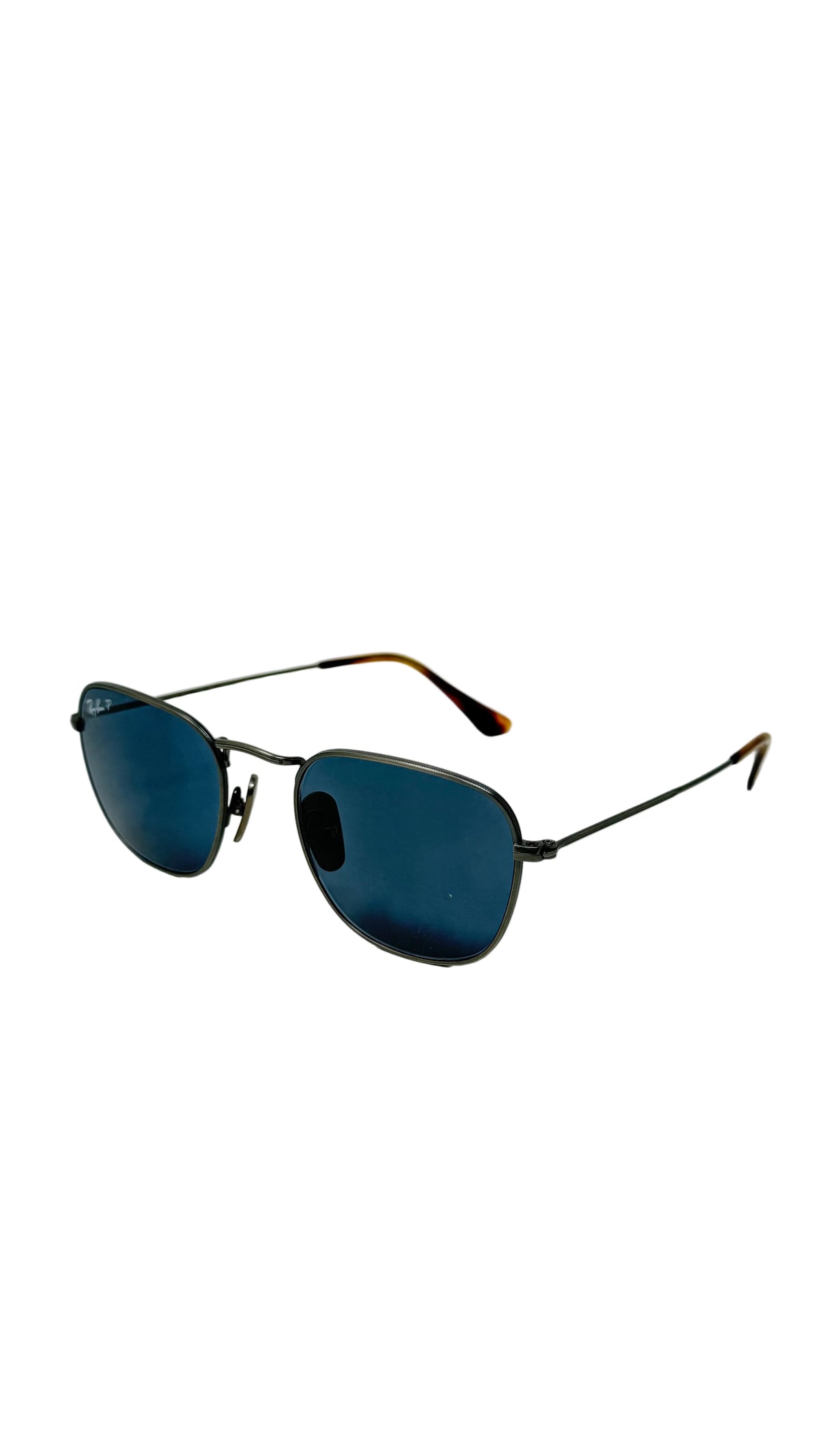 Ray-Ban PRE OWNED RB3579N Blaze Hexagonal Gunmetal Blue Polarized
