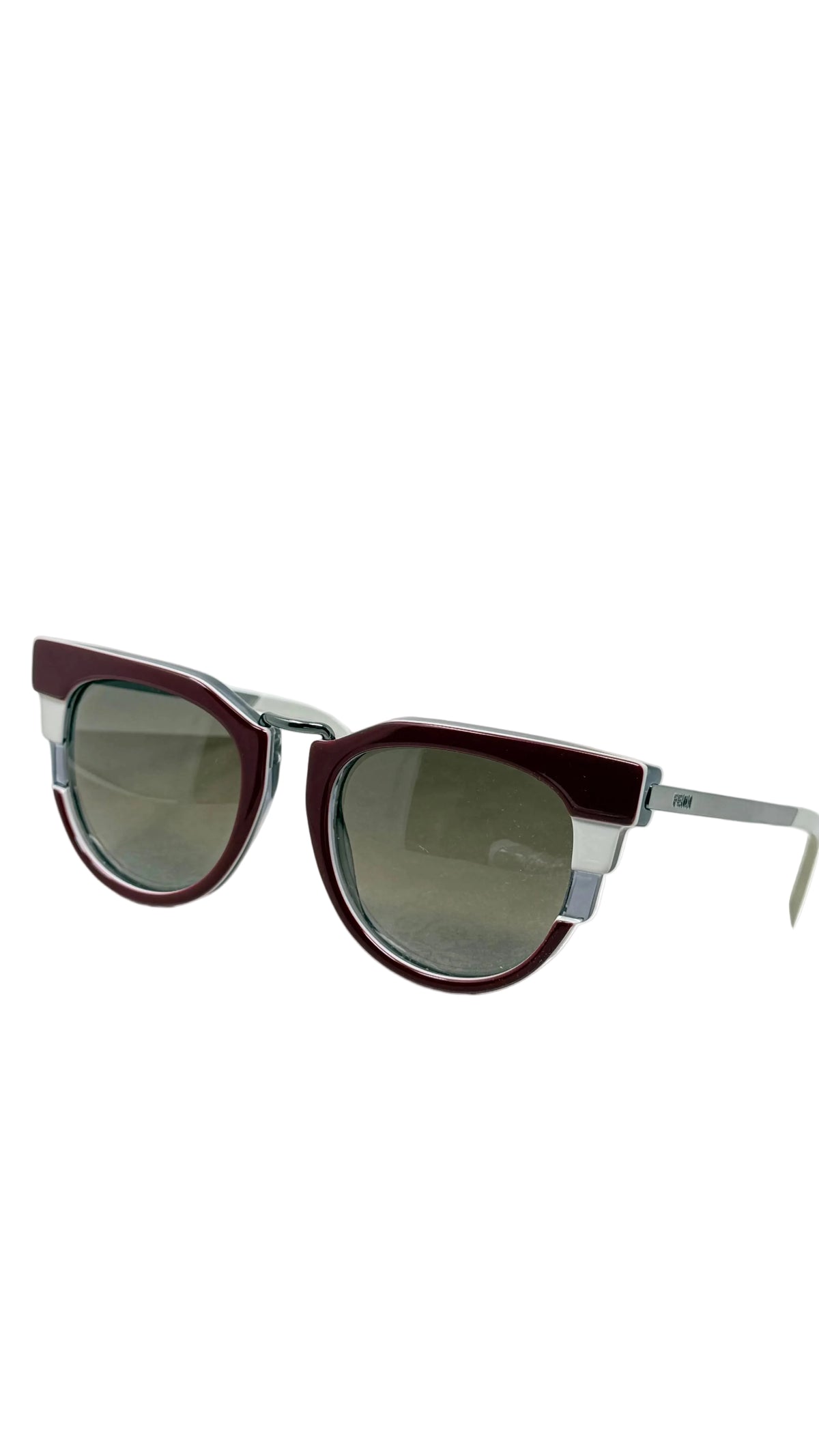 Fendi sunglasses Cat Eye PRE OWNED Burgundy