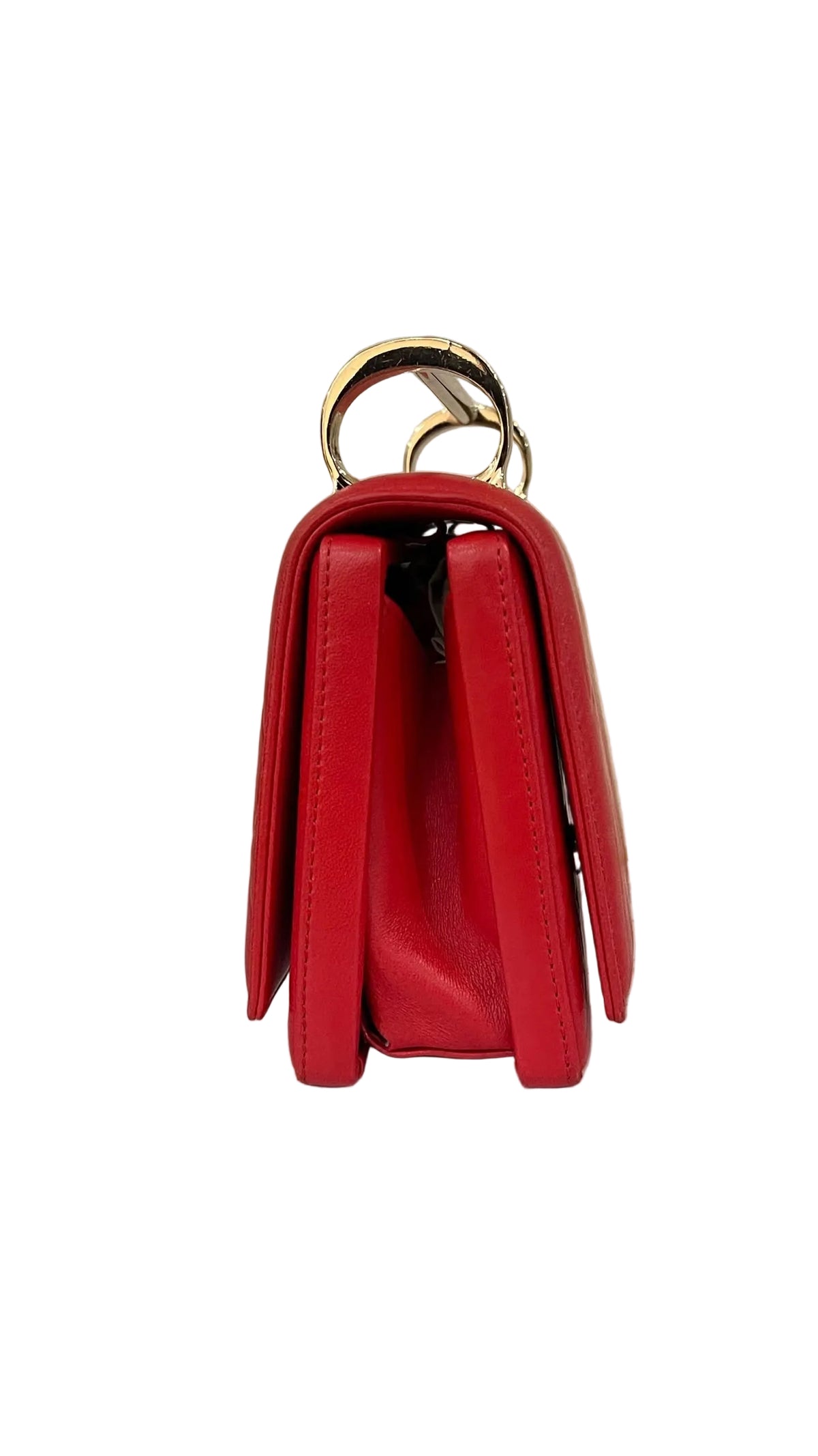 Carolina Herrera Insignia Crossbody | Cuero Rojo | Monograma CH en Relieve