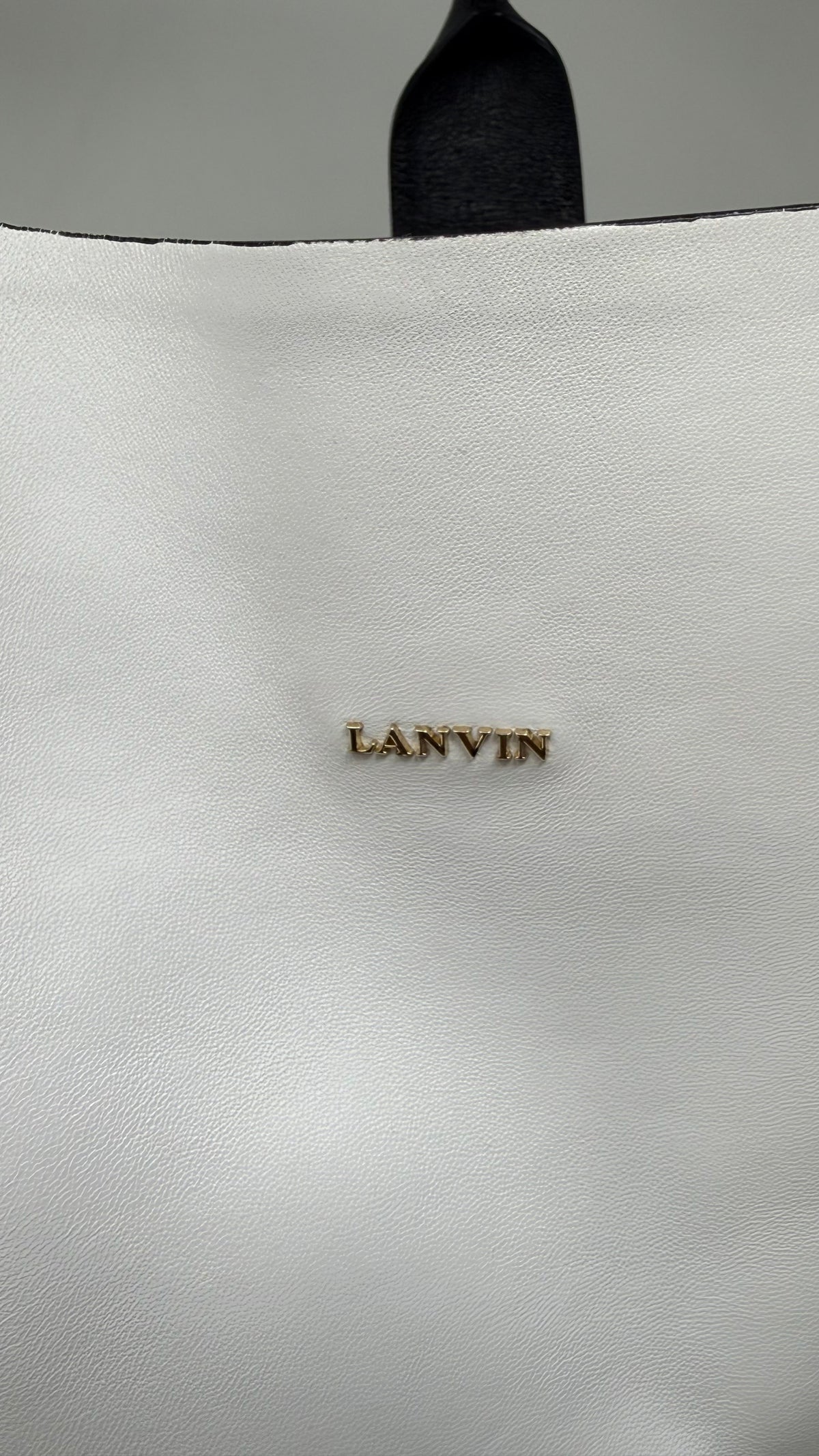 Lanvin PRE OWNED Bicolor Tote Bag White & Black