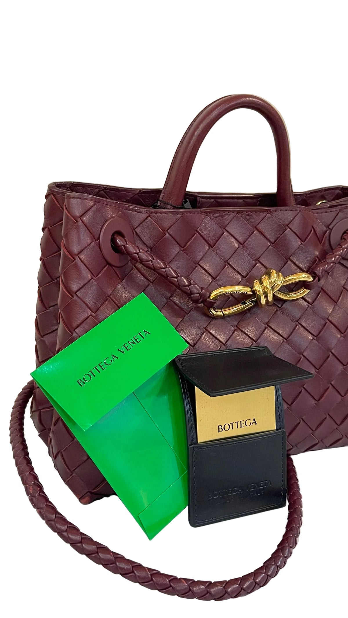 Bottega Veneta PRE OWNED Andiamo Medium Intrecciato Bag Barolo