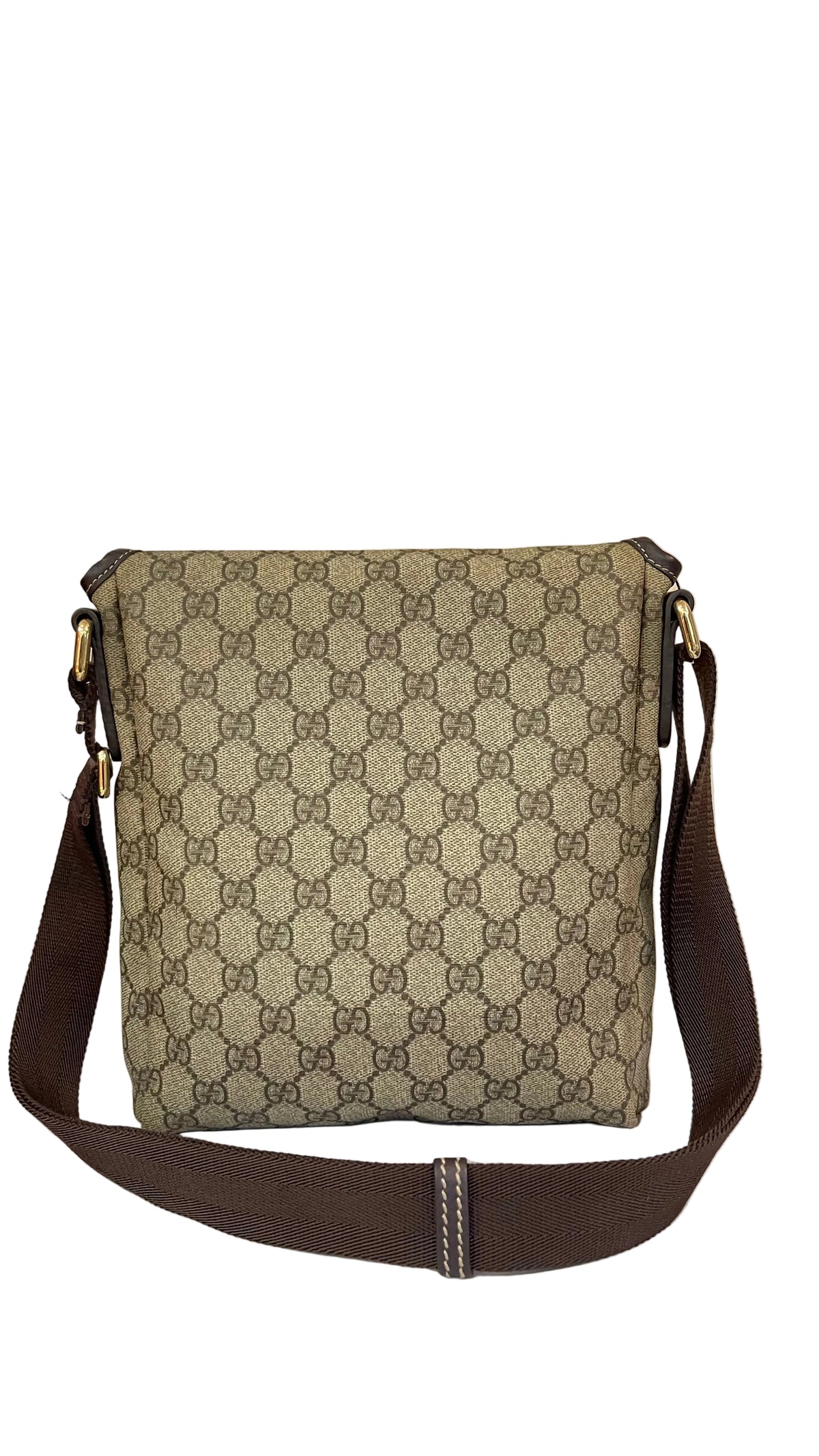 Gucci PRE OWNED GG Supreme Messenger Crossbody Bag