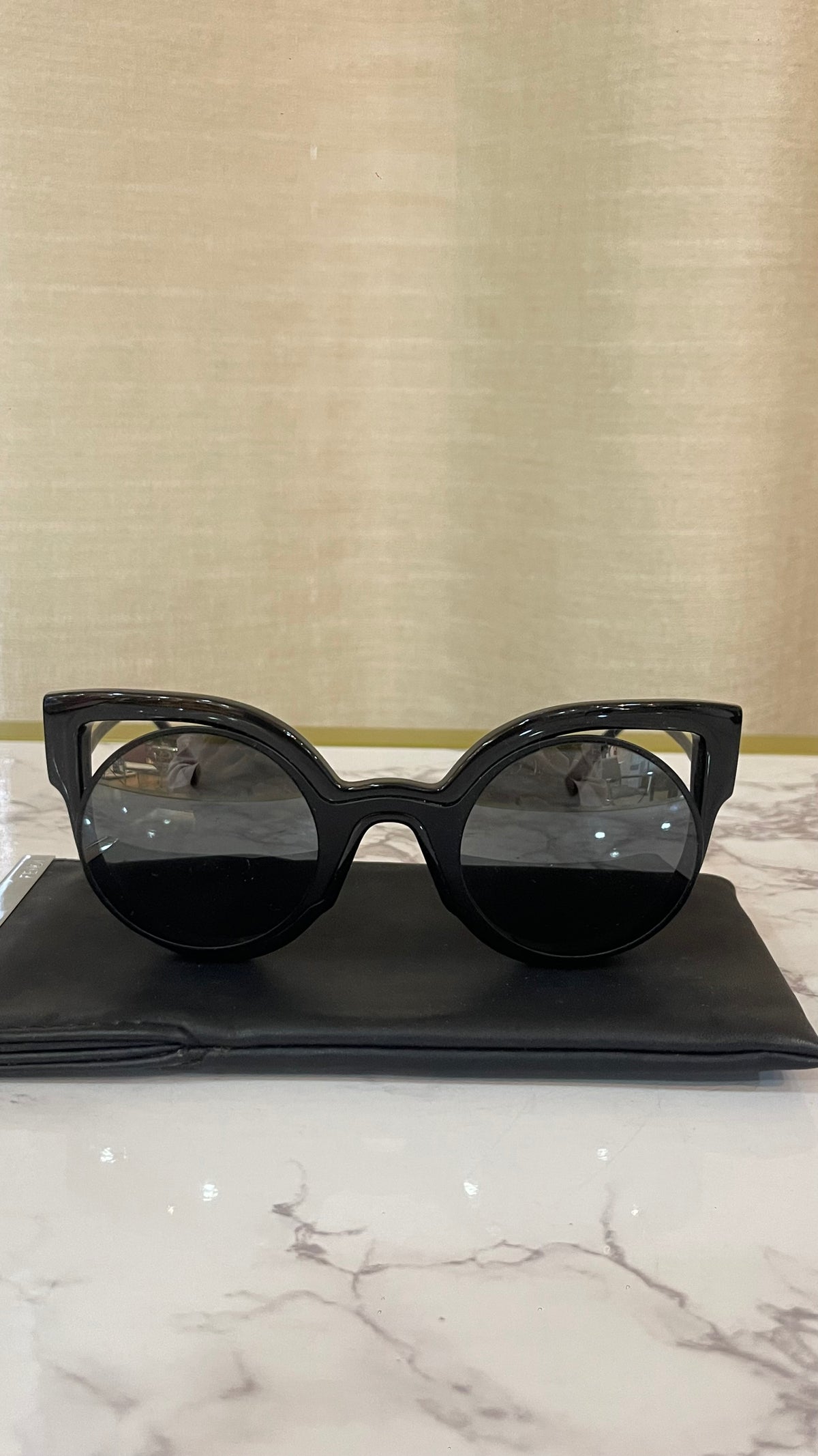 Fendi Sunglasses PRE OWNED Acetate/Metal Cutout Oversized FF 0137/S