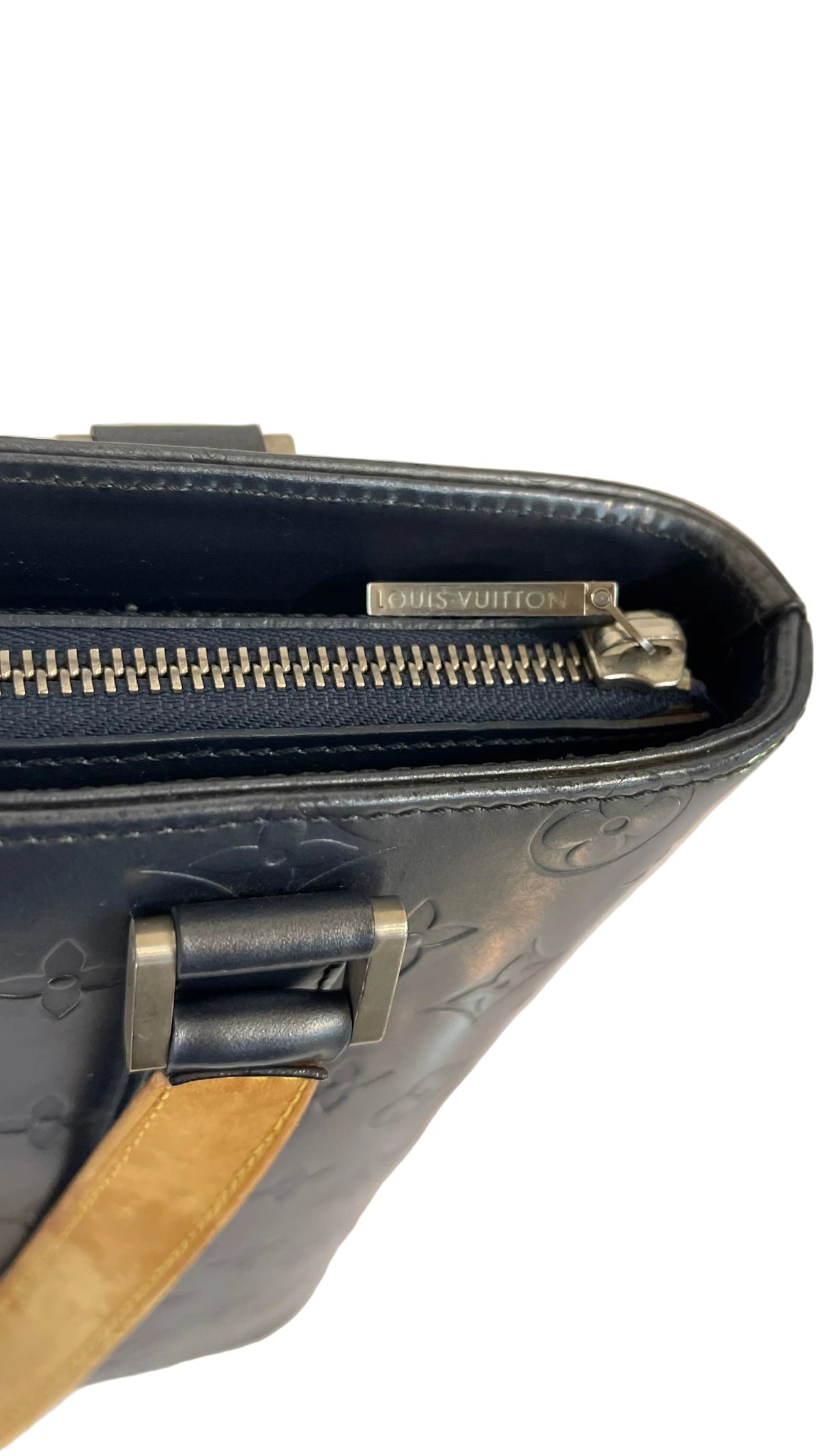 Louis Vuitton Gray/Blue Matte Stockton Tote Bag año 2002