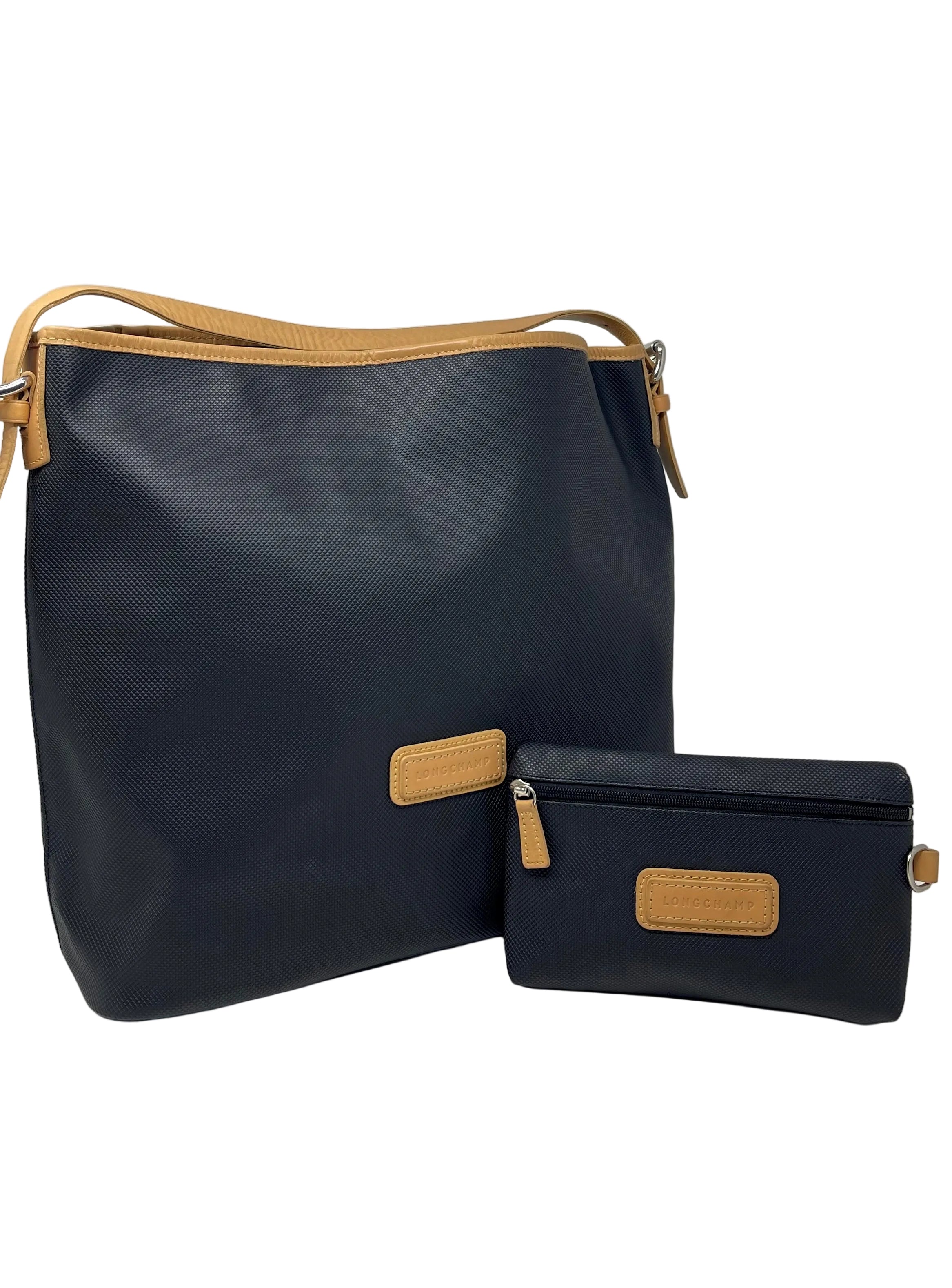Longchamp Cartera Grande Con Porta Cosmético.