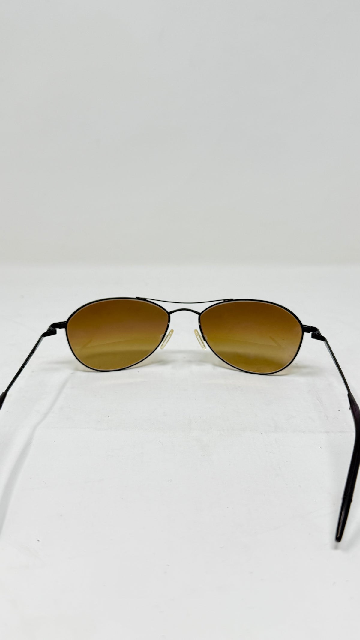 Oliver Peoples PRE OWNED Aviator Black Metal Brown Gradient Sunglasses