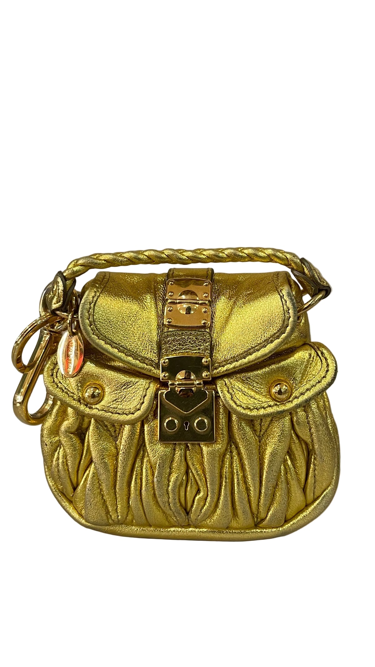 Miu Miu PRE OWNED Matelassé Mini Coffer Bag