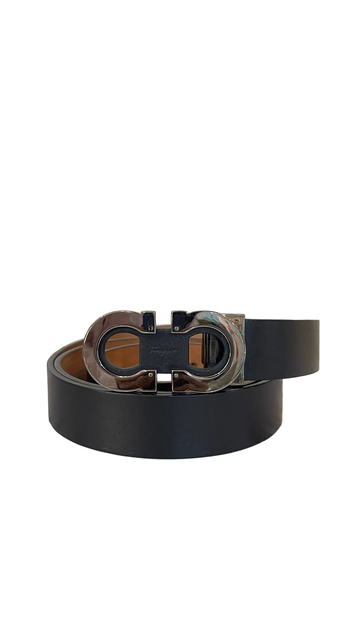 Salvatore Ferragamo PRE OWNED Belt Gancini Leather Black