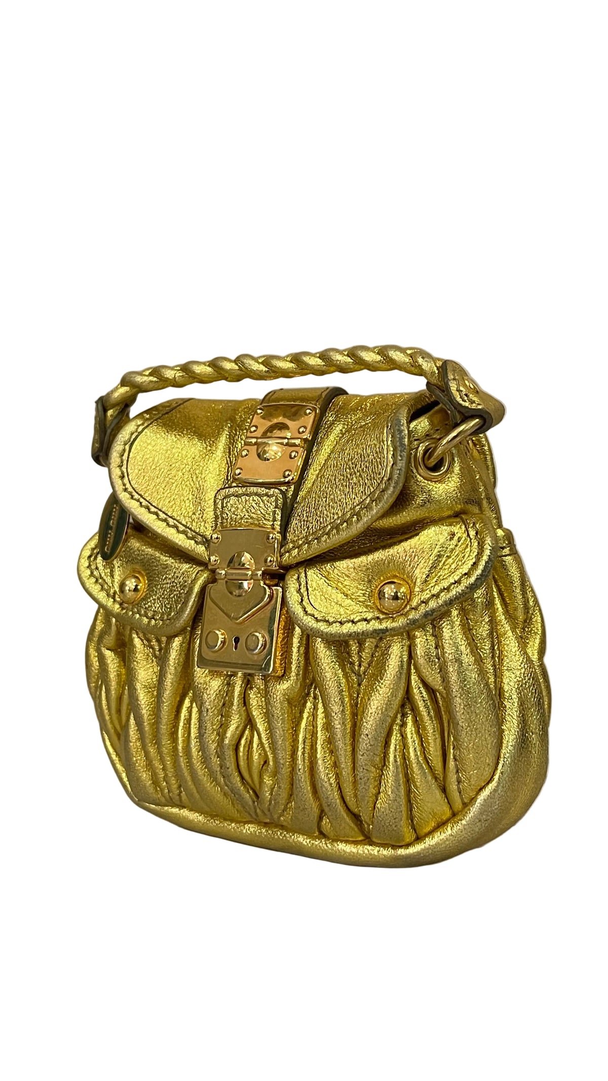 Miu Miu PRE OWNED Matelassé Mini Coffer Bag