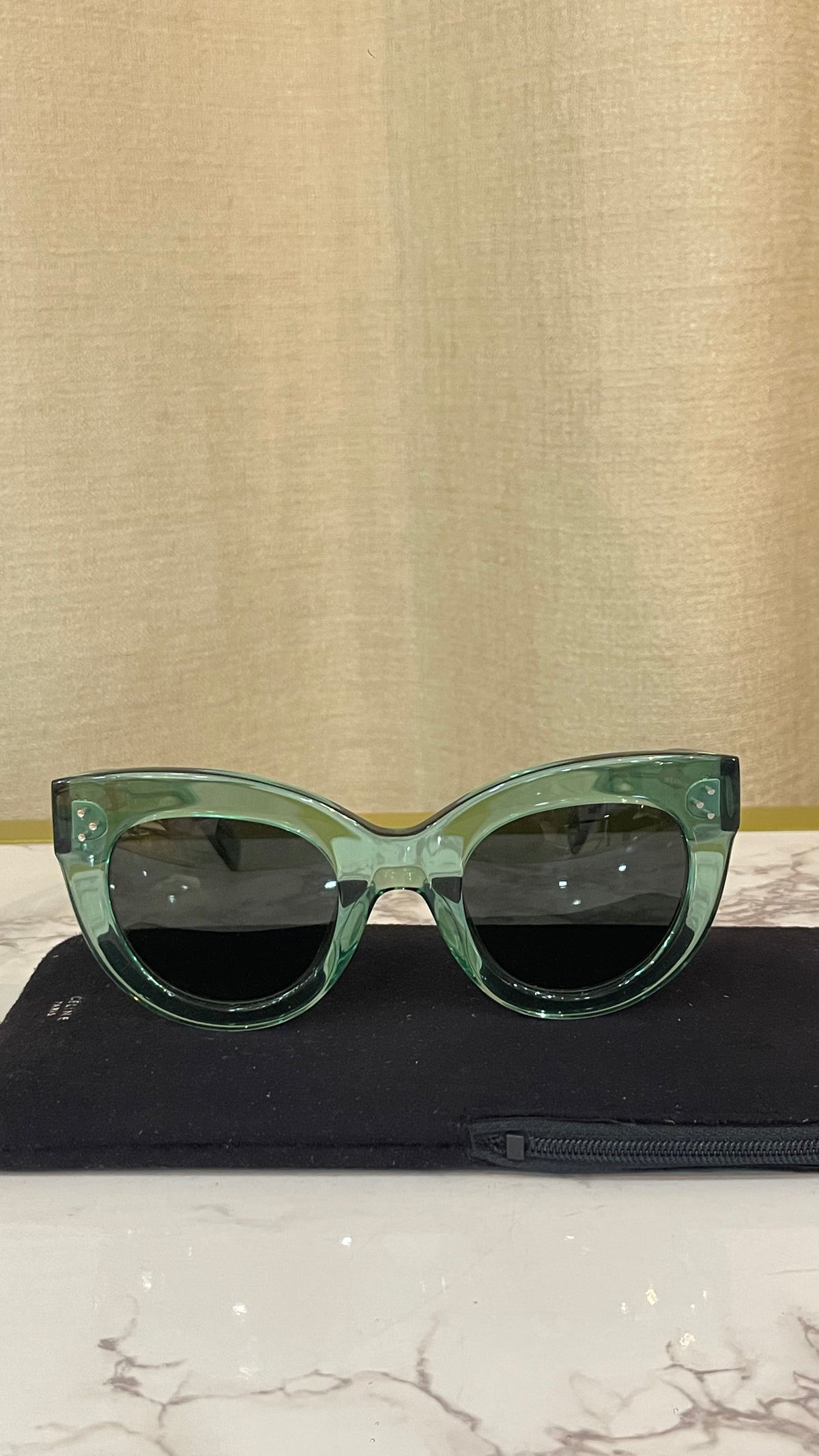 Celine Green Cat-Eye Sunglasses PRE OWNED