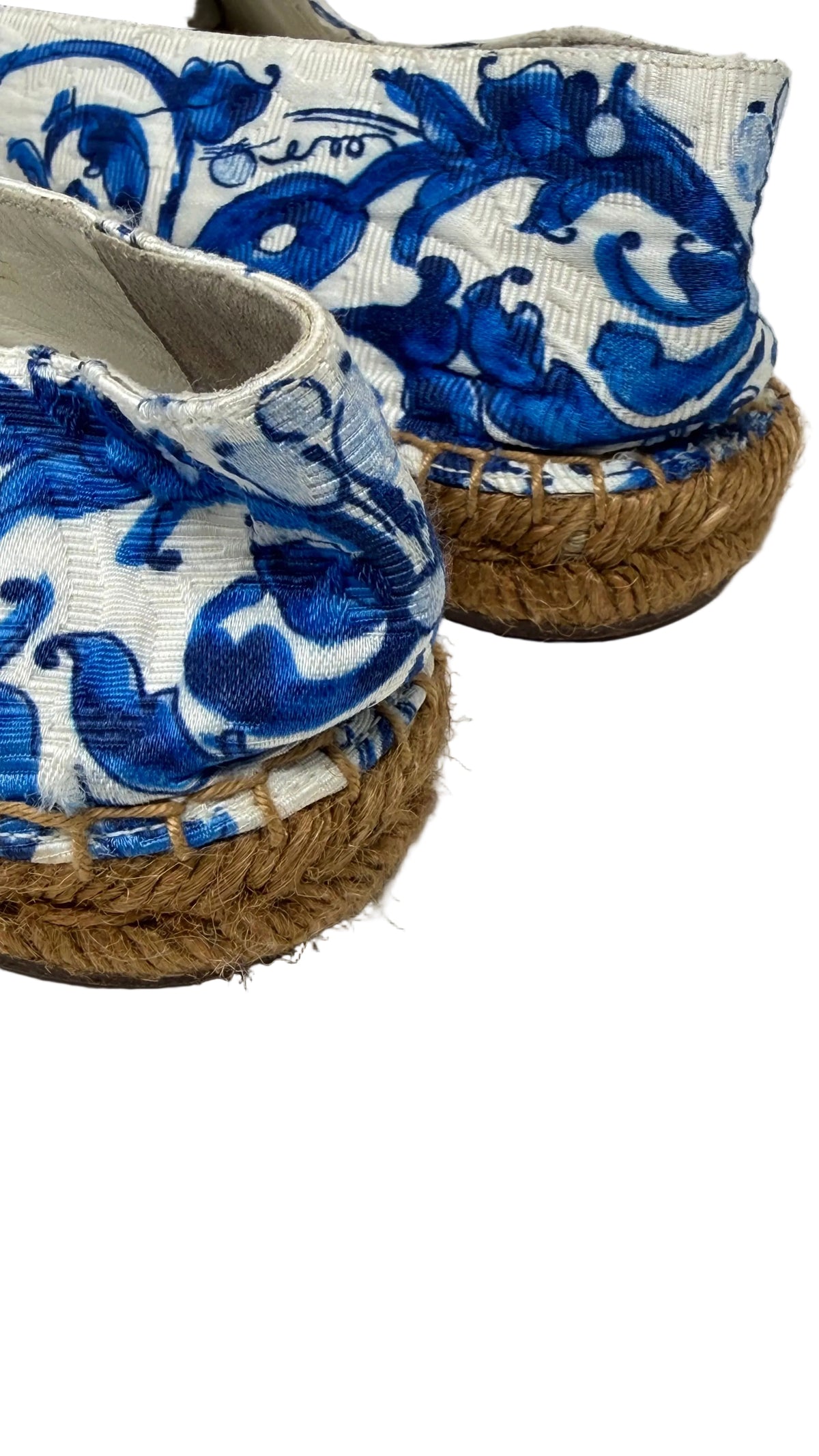 Dolce & Gabbana PRE OWNED Espadrilles Floral Blue White
