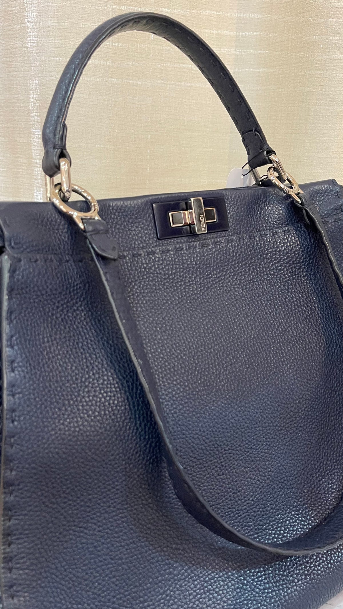 Fendi Peekaboo Medium Blue Selleria – Pre-Owned