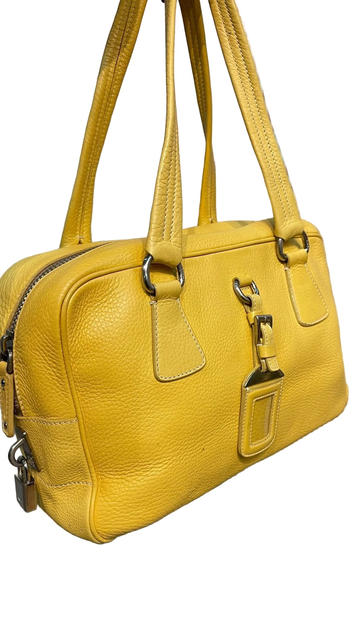 Prada PRE OWNED Vitello Daino Bauletto o Bowler Bag