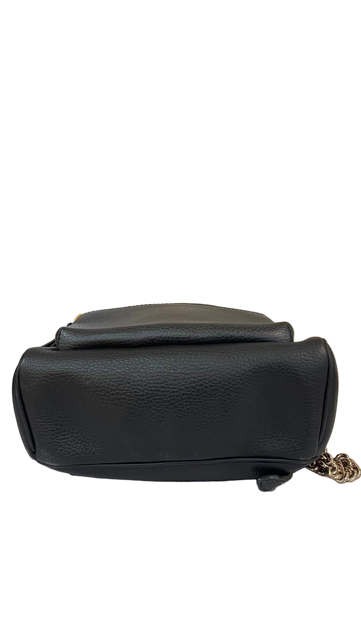 Gucci PRE OWNED Soho Chain Backpack Black Pebbled Leather