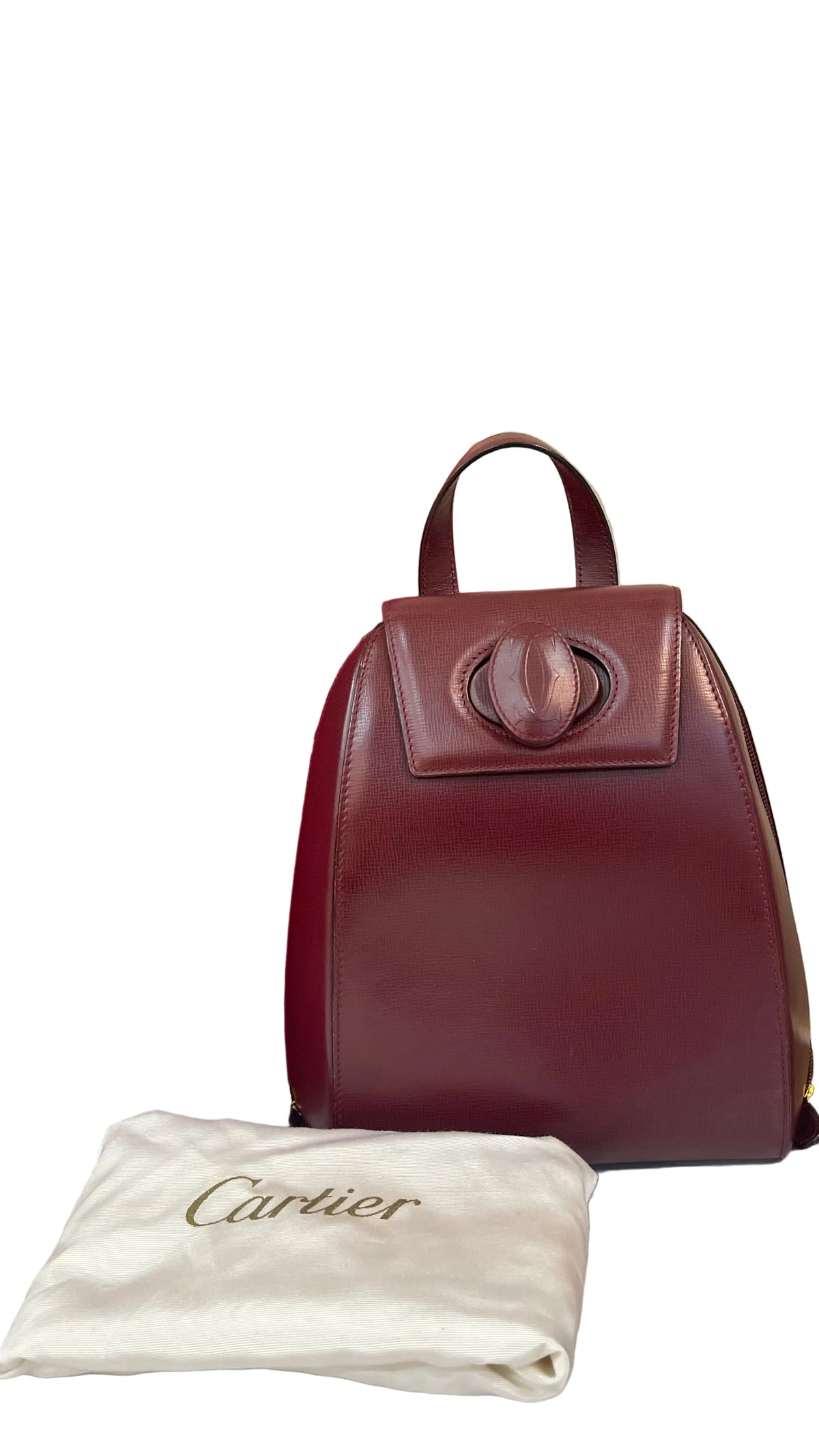 Cartier Must de Cartier PRE OWNED Mini Backpack – Vintage Burgundy