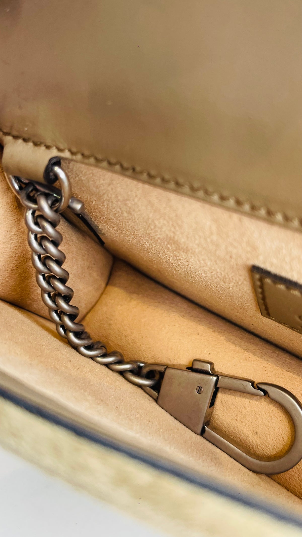 Gucci PRE OWNED Dionysus Mini Chain Bag GG Supreme