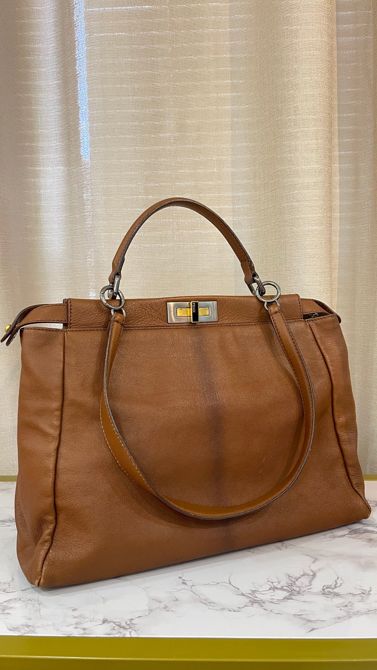 Fendi Peekaboo Large Pre-Owned – Edición Especial Interior Animal Print