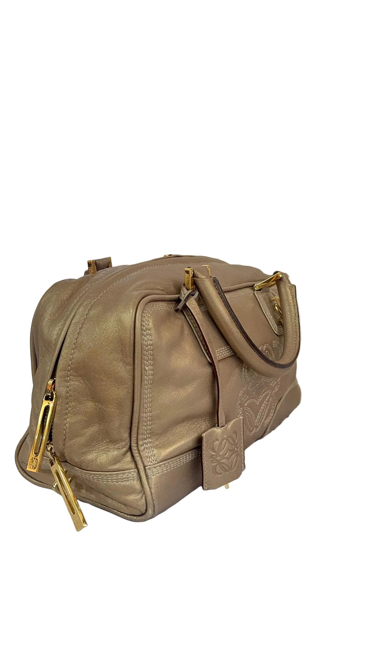 Loewe Amazona 28 PRE OWNED Piel Metalizado Dorada