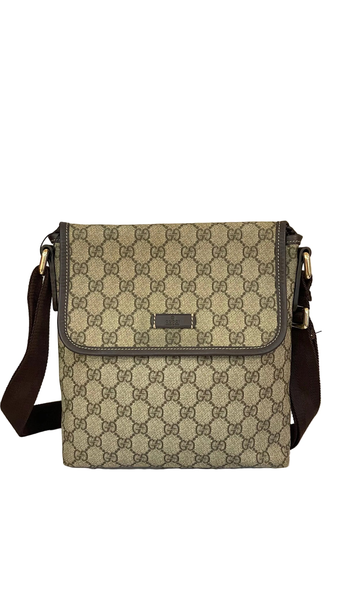 Gucci PRE OWNED GG Supreme Messenger Crossbody Bag
