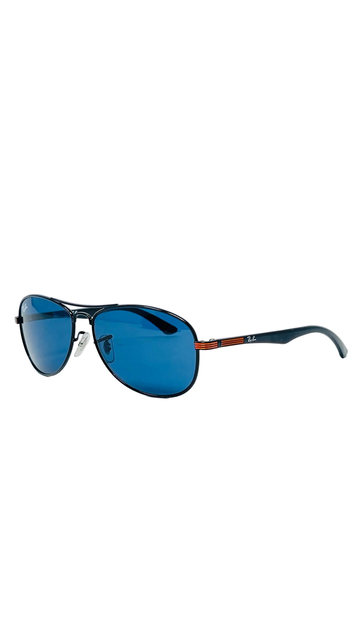 Ray-Ban Aviator Blue Mirror Black PRE OWNED