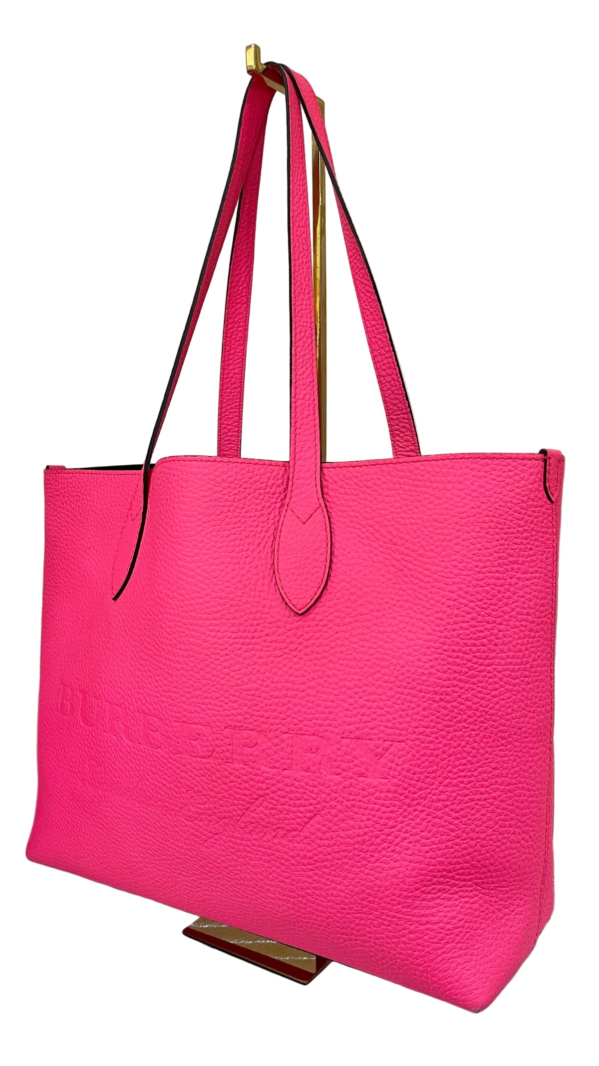 Burberry Calfskin Remington Tote Neon Pink – Pre-Owned